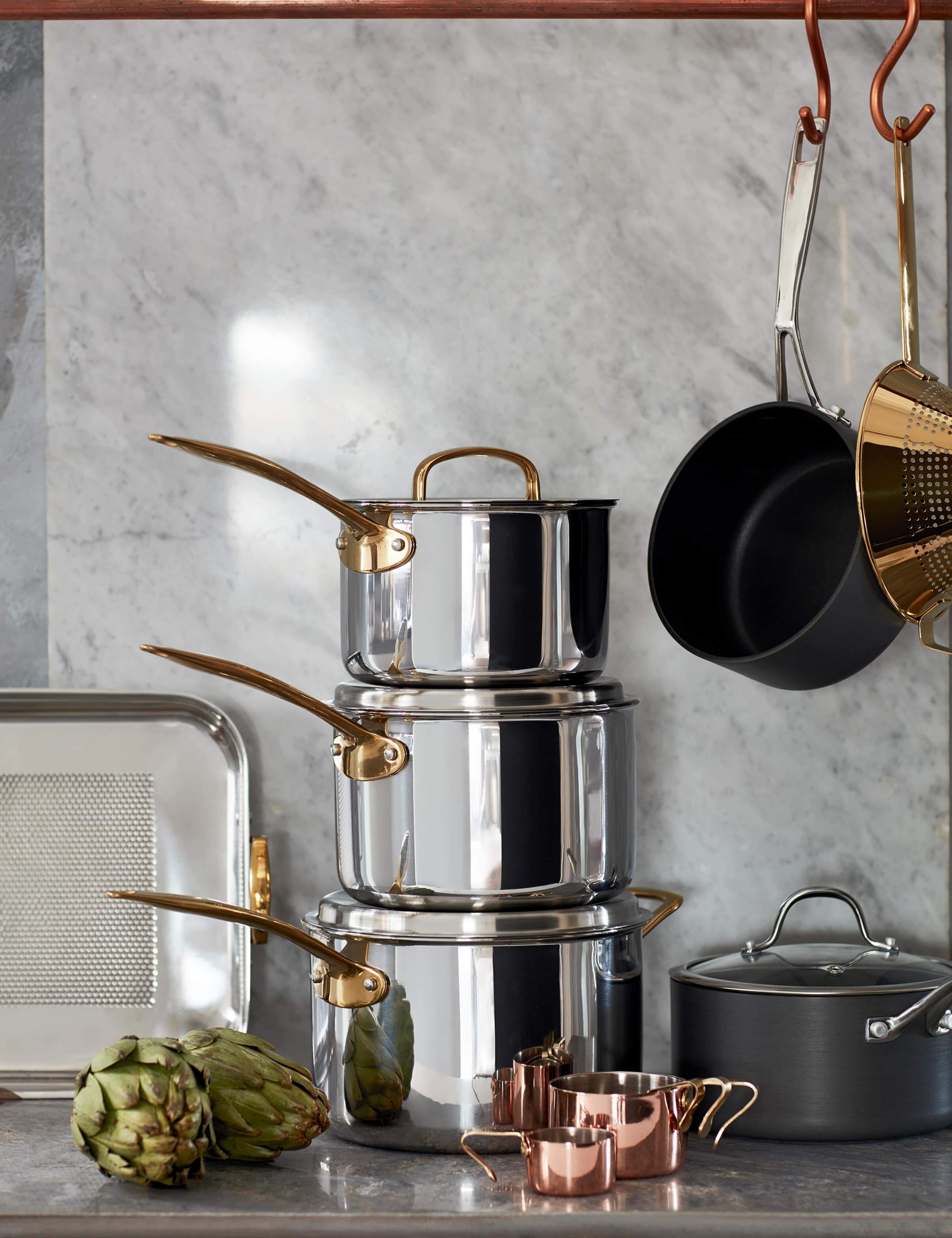 Chef Hard Anodised 3 Piece Pan Set 4 of 4