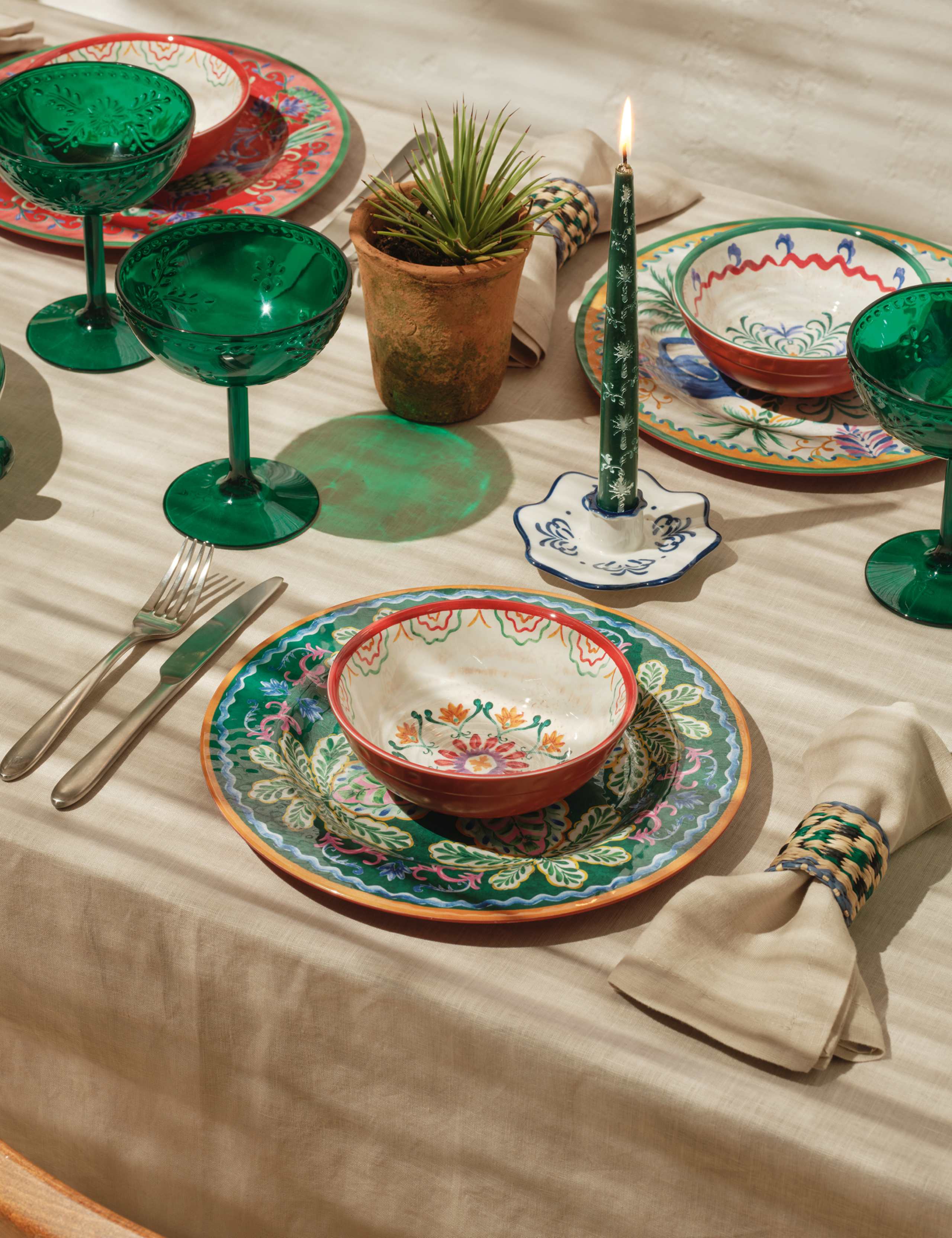 Set of 4 Boho Paradise Picnic Coupe Glasses 7 of 7
