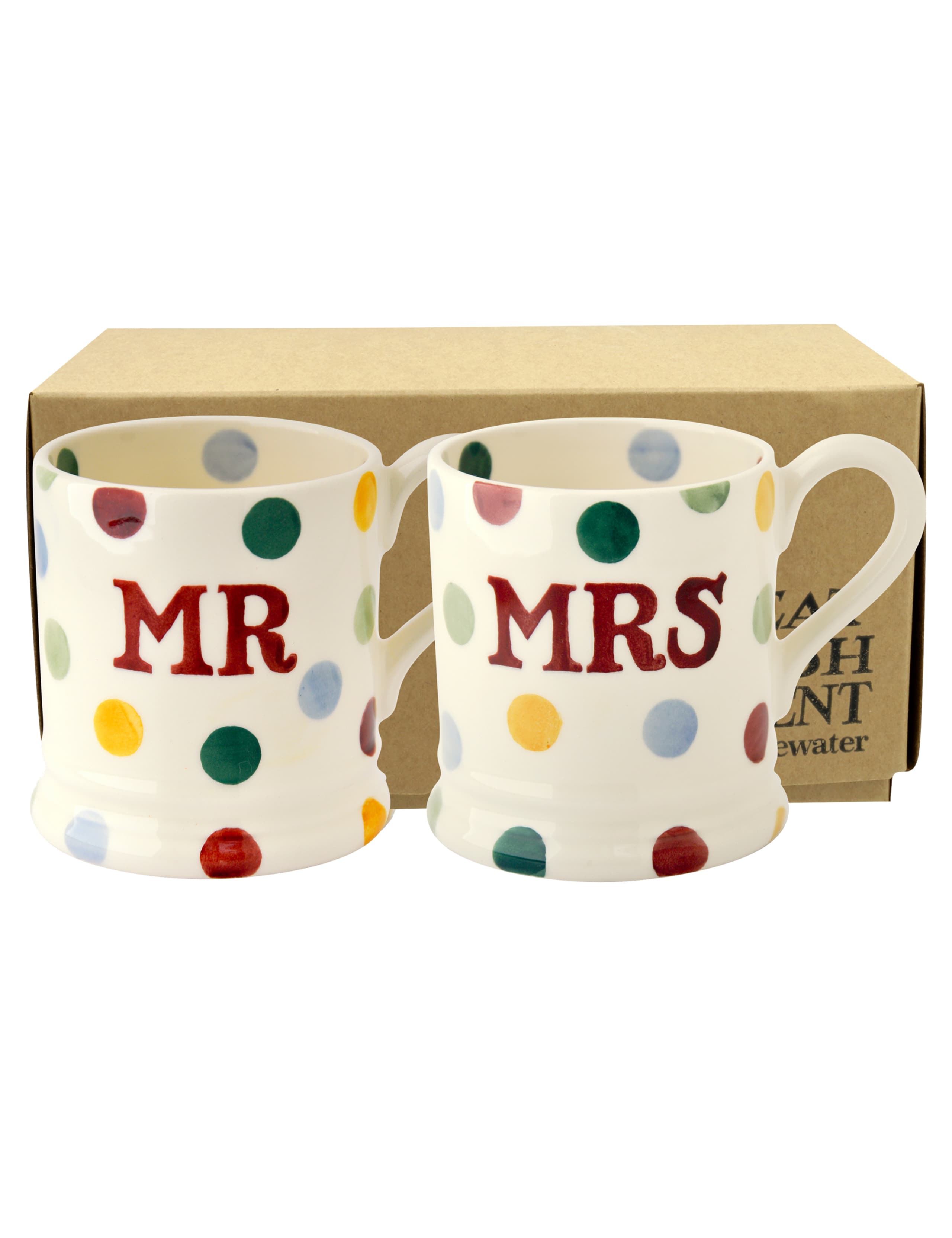 Set of 2 Mr & Mrs Polka Dot Mugs 2 of 4