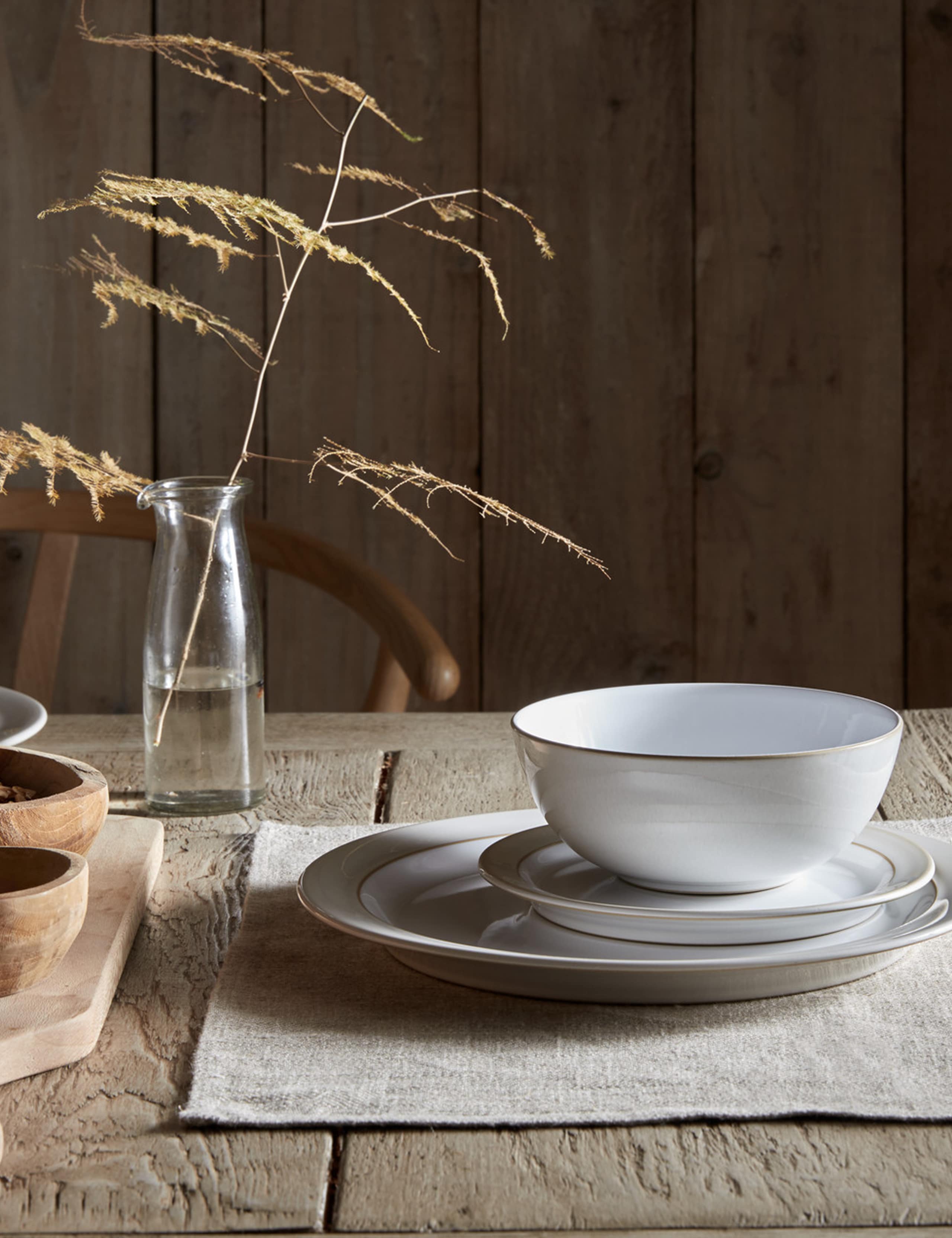 12 Piece Natural Canvas Dinner Set 7 of 7