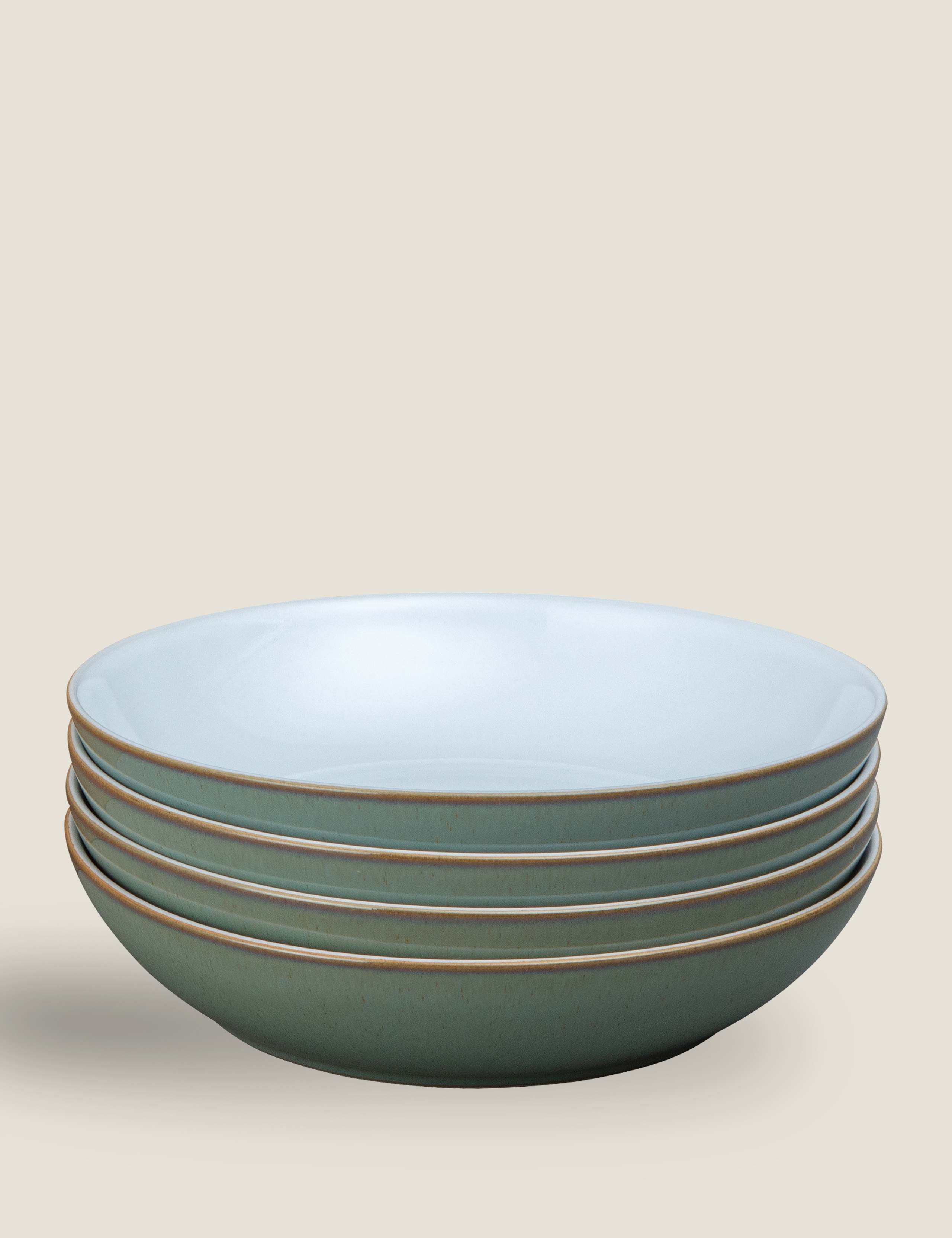 Set of 4 Regency Green Pasta Bowls 1 of 5