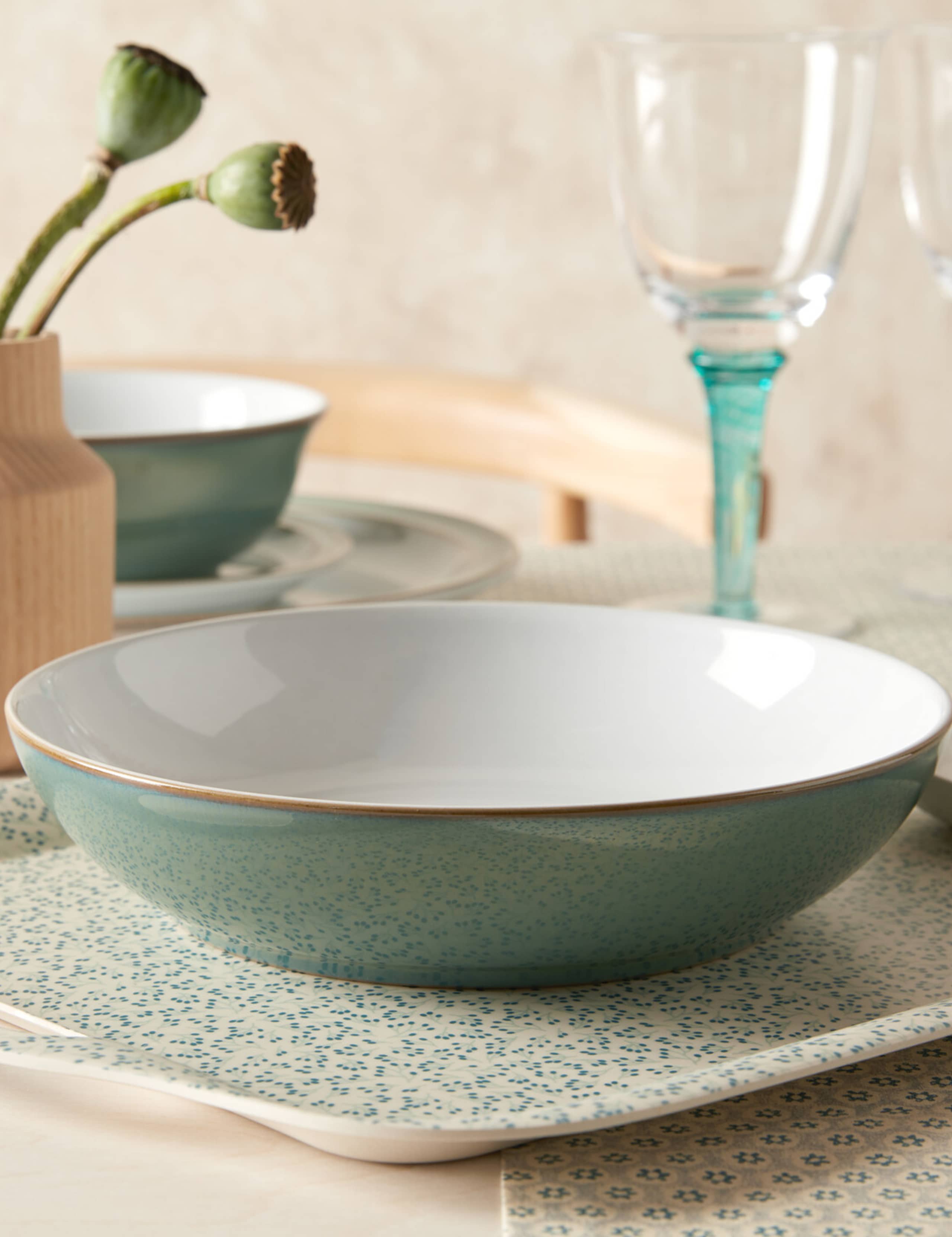 Set of 4 Regency Green Pasta Bowls 4 of 5