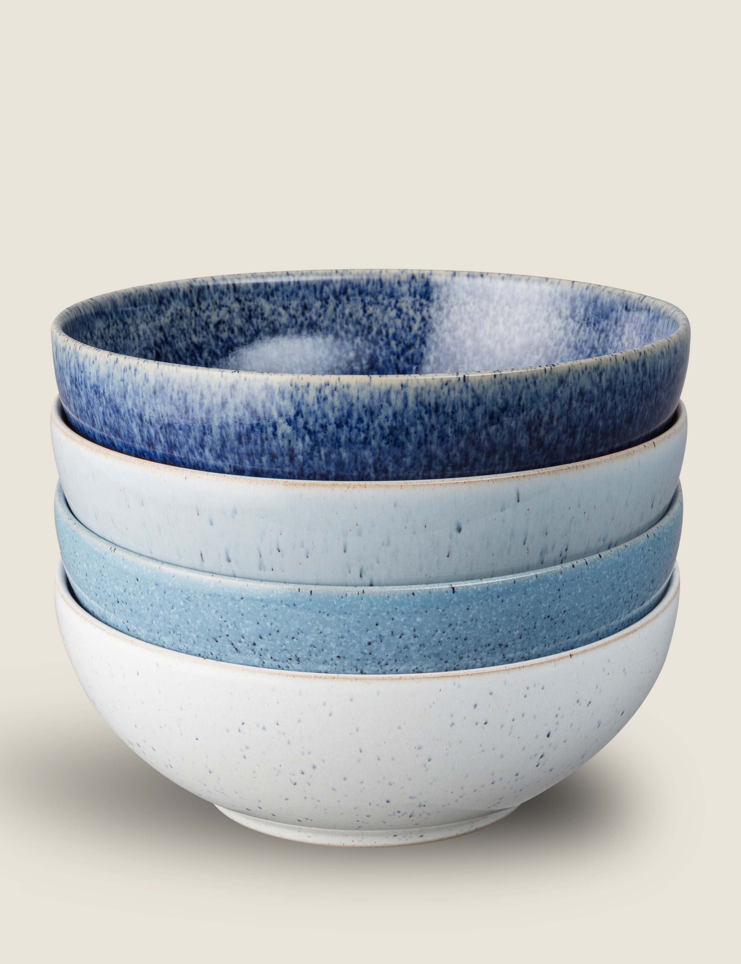 Set of 4 Studio Blue Cereal Bowls 3 of 5