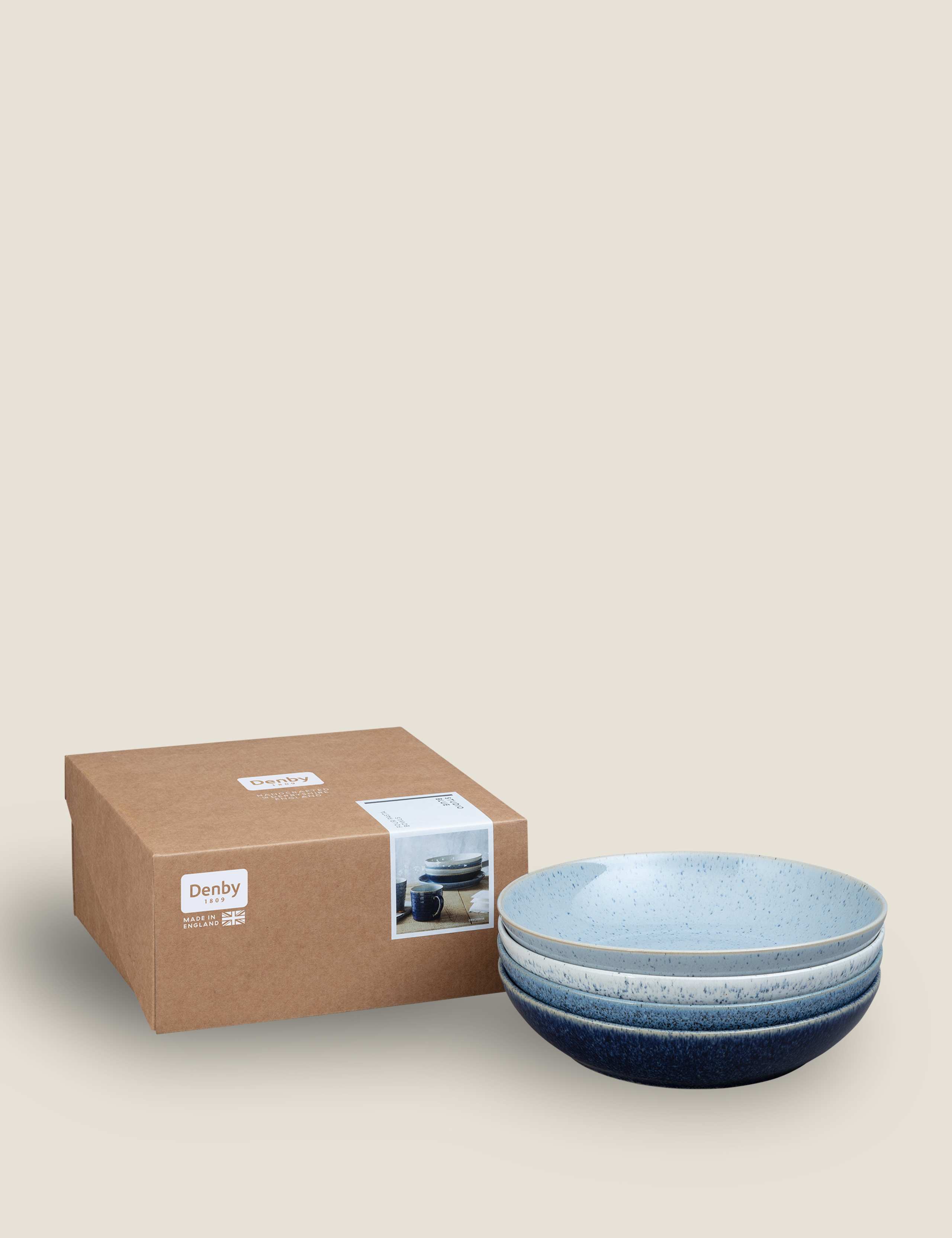 Set of 4 Studio Blue Pasta Bowls 2 of 5