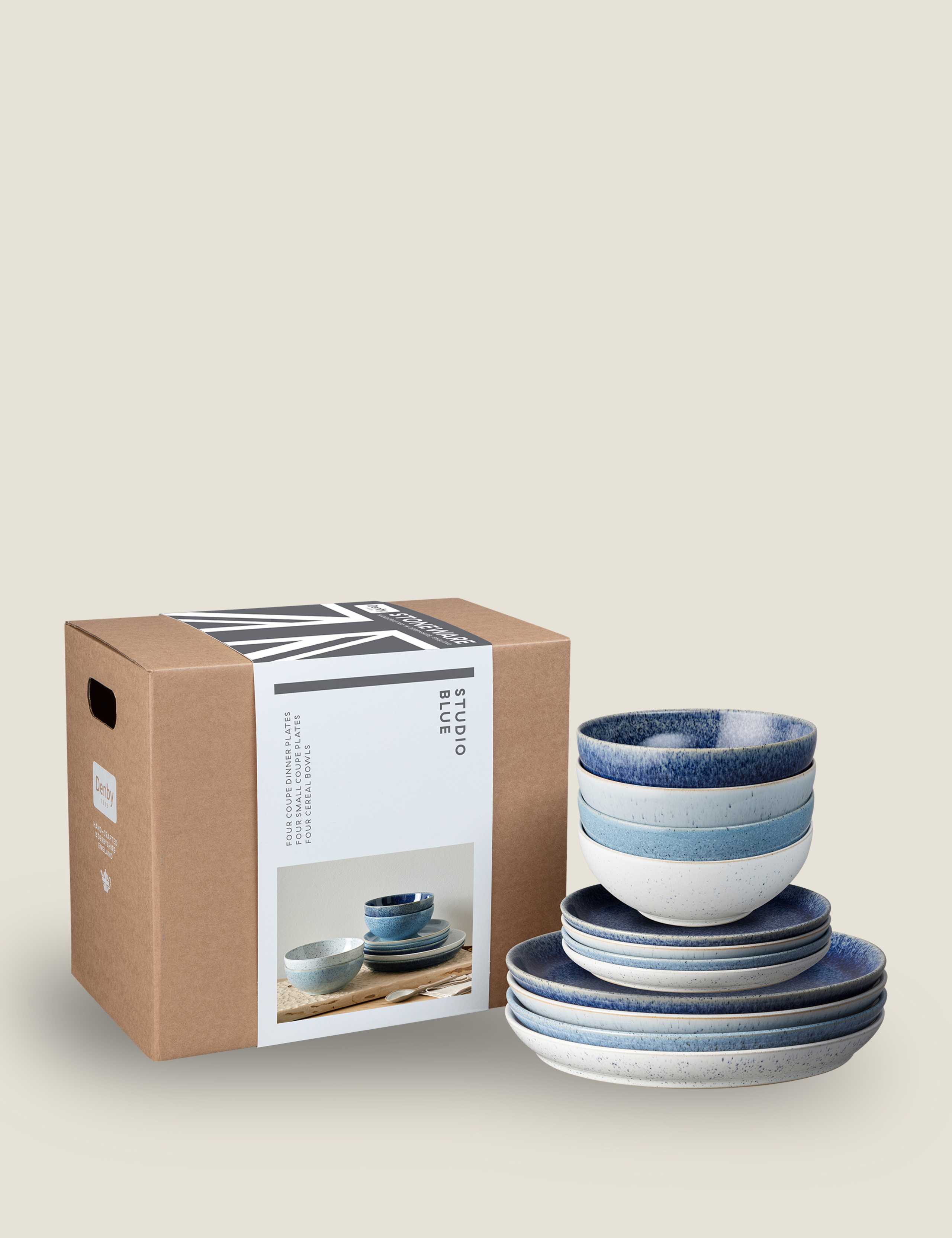 12 Piece Studio Blue Dinner Set 2 of 4
