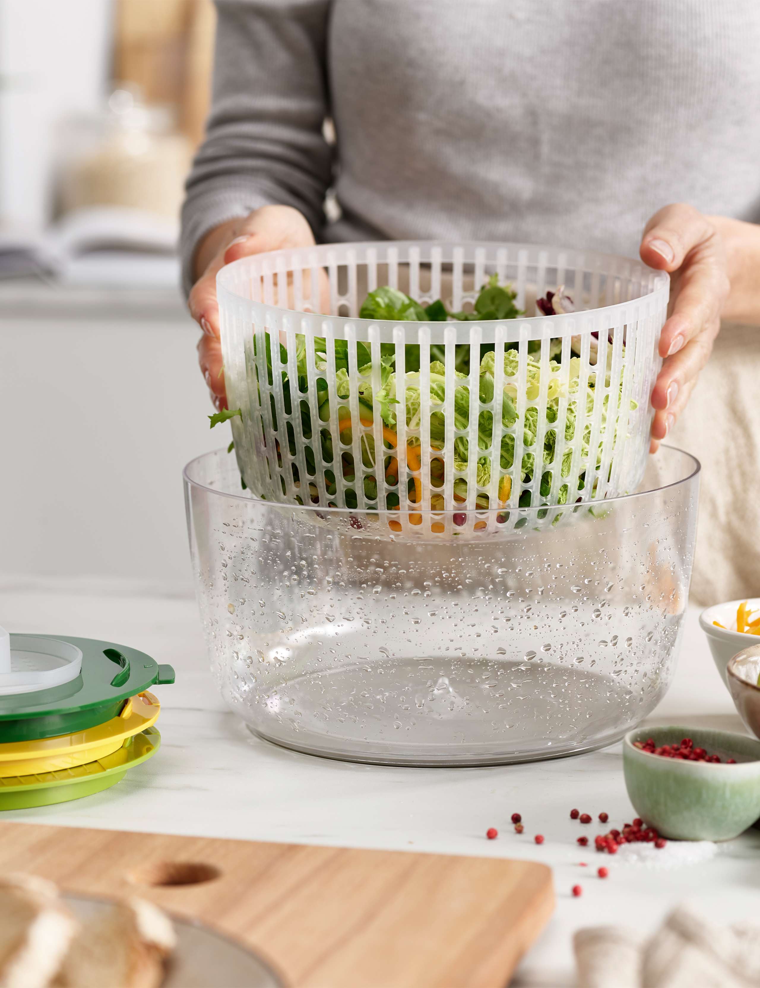 4 Piece Multi Prep Salad Spinner 5 of 6