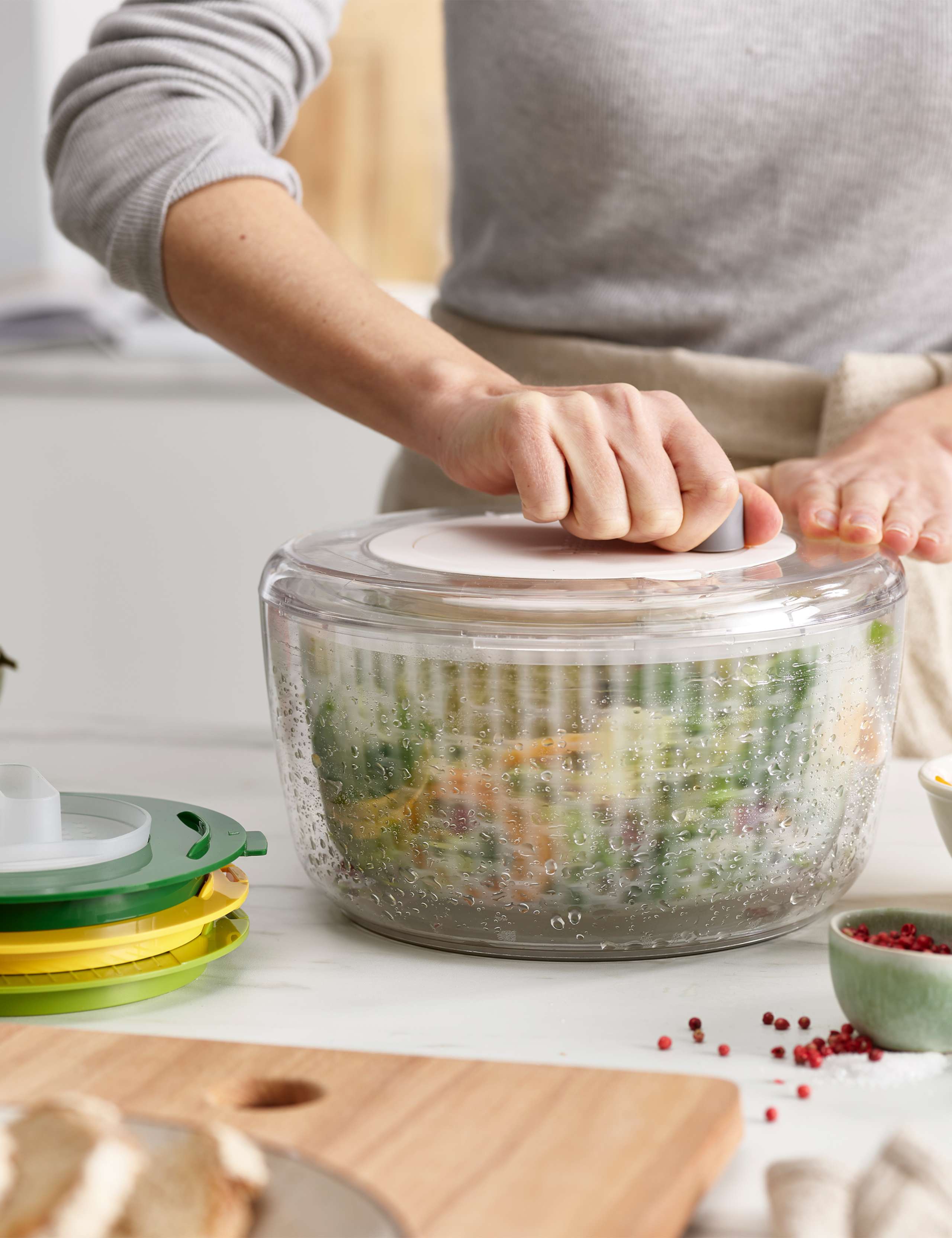 4 Piece Multi Prep Salad Spinner 6 of 6
