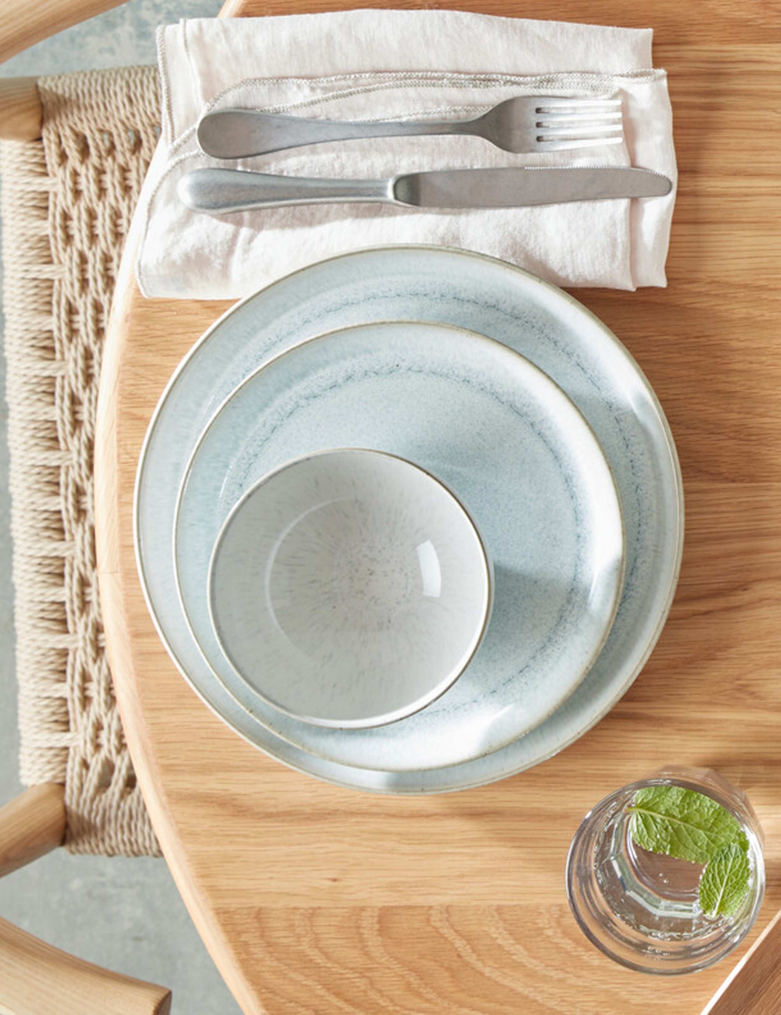 12 Piece Kiln Green Dinner Set 4 of 5