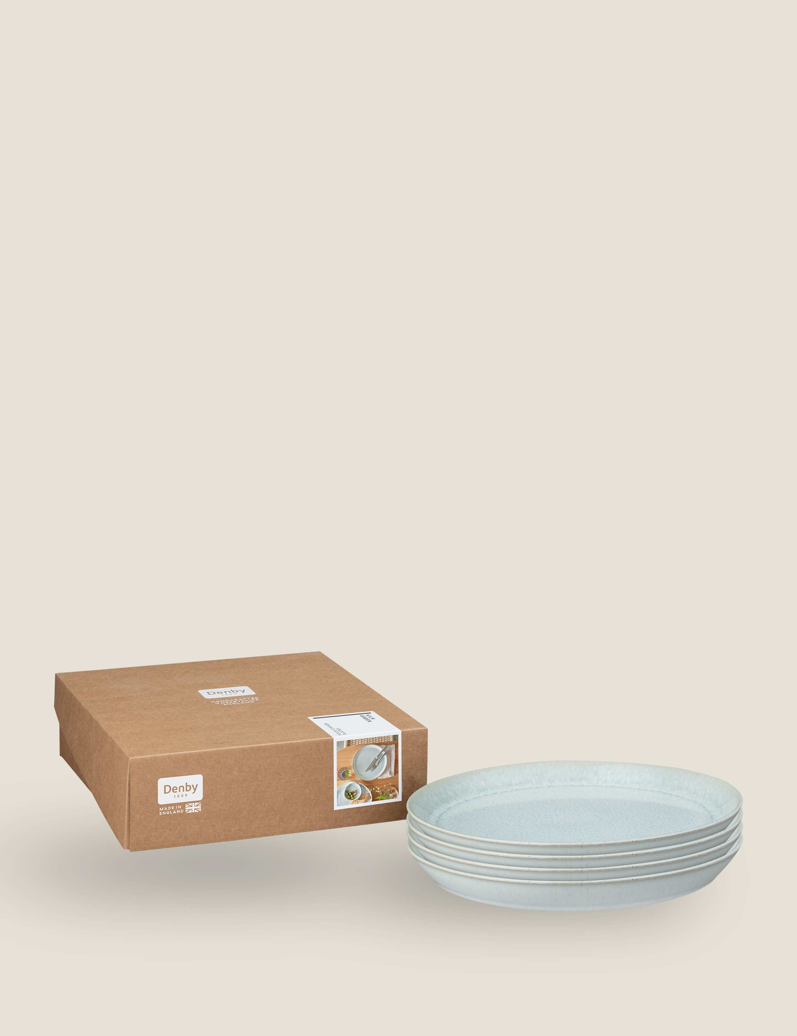 Set of 4 Kiln Green Dinner Plates 2 of 5