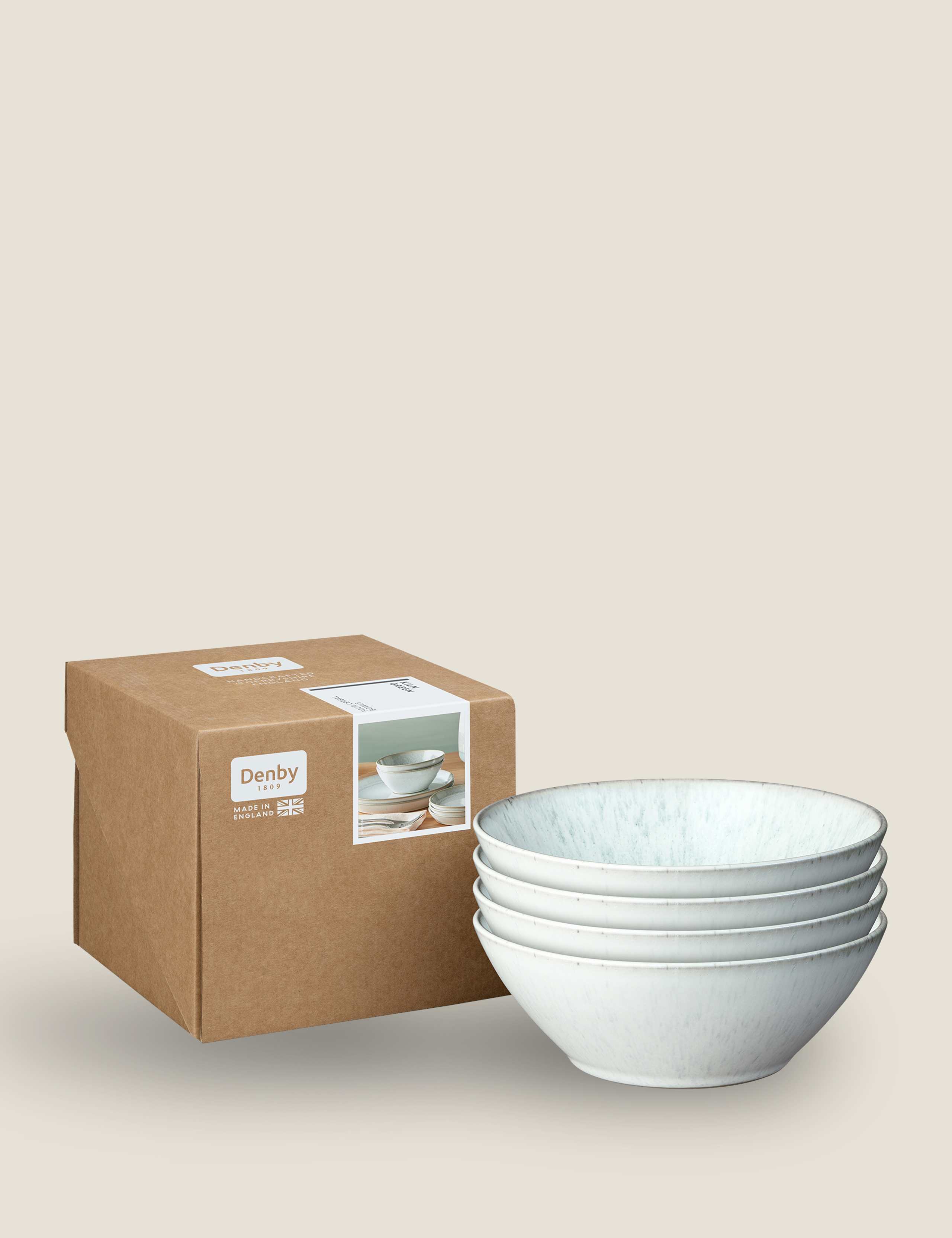 Set of 4 Kiln Green Cereal Bowls 2 of 5