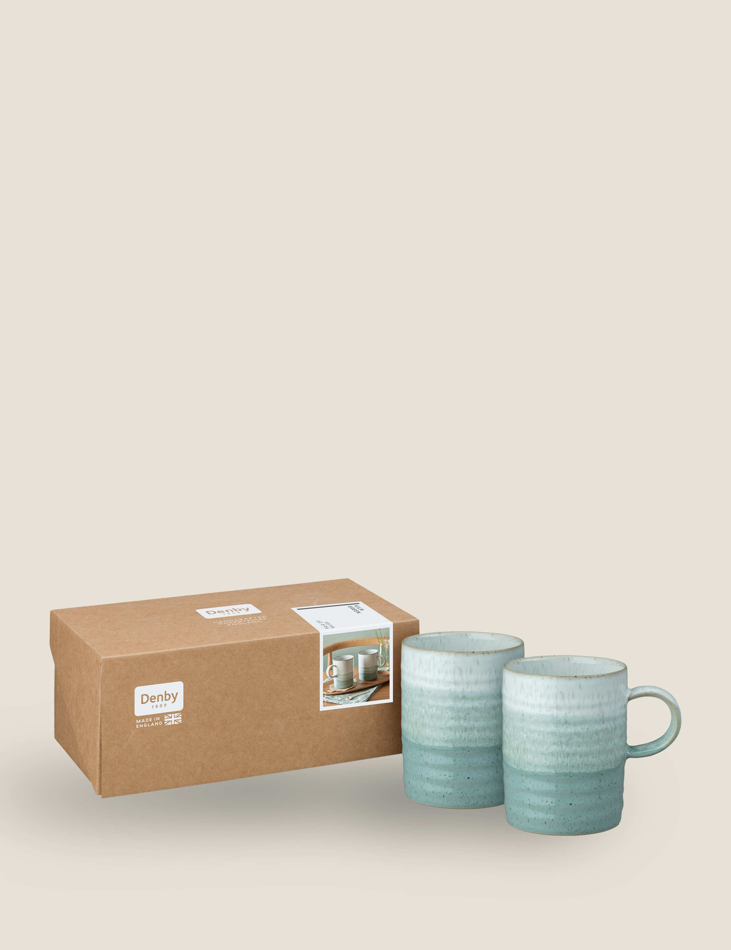 Set of 2 Kiln Green Mugs 2 of 5