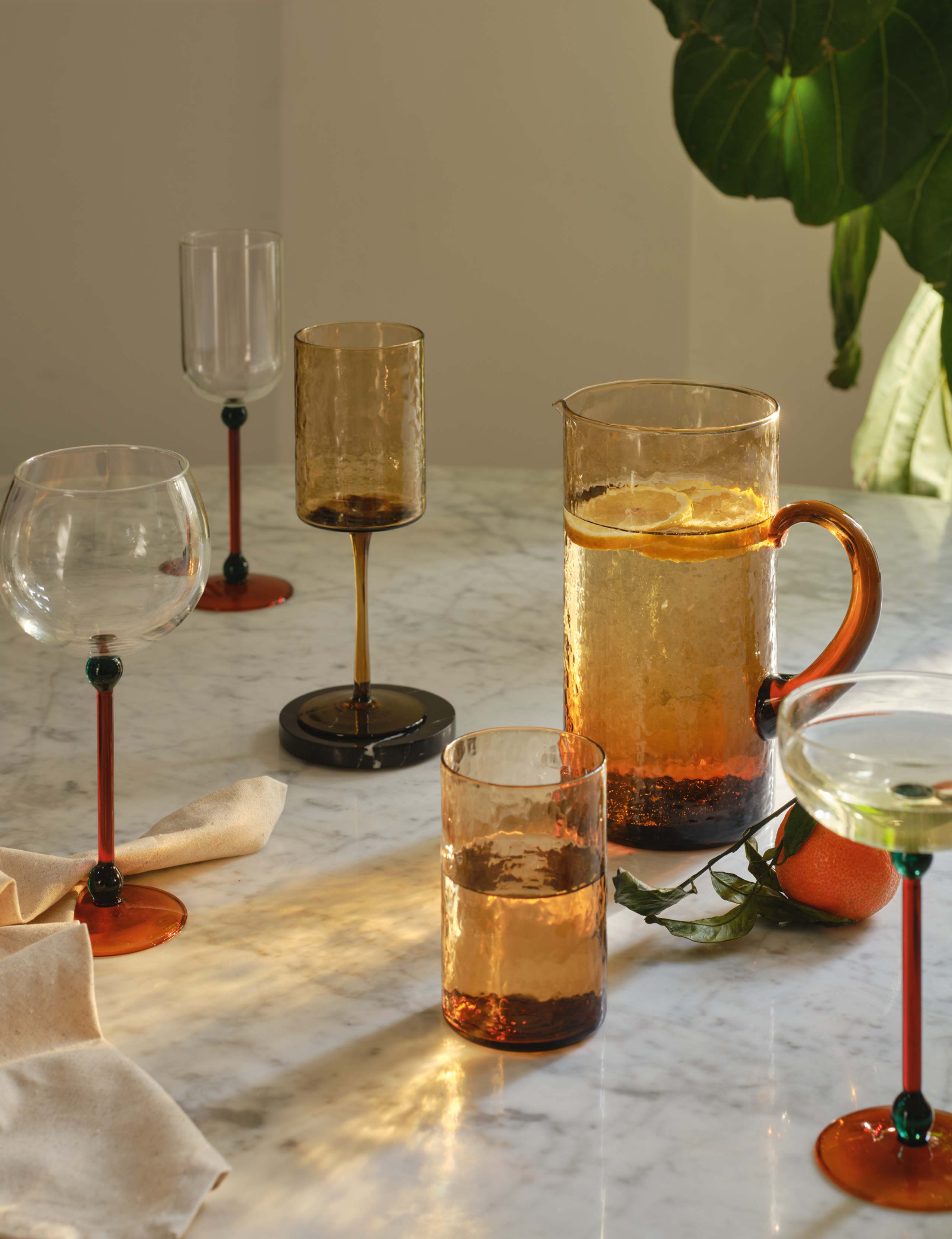 Set of 4 Hammered Wine Glasses 7 of 8