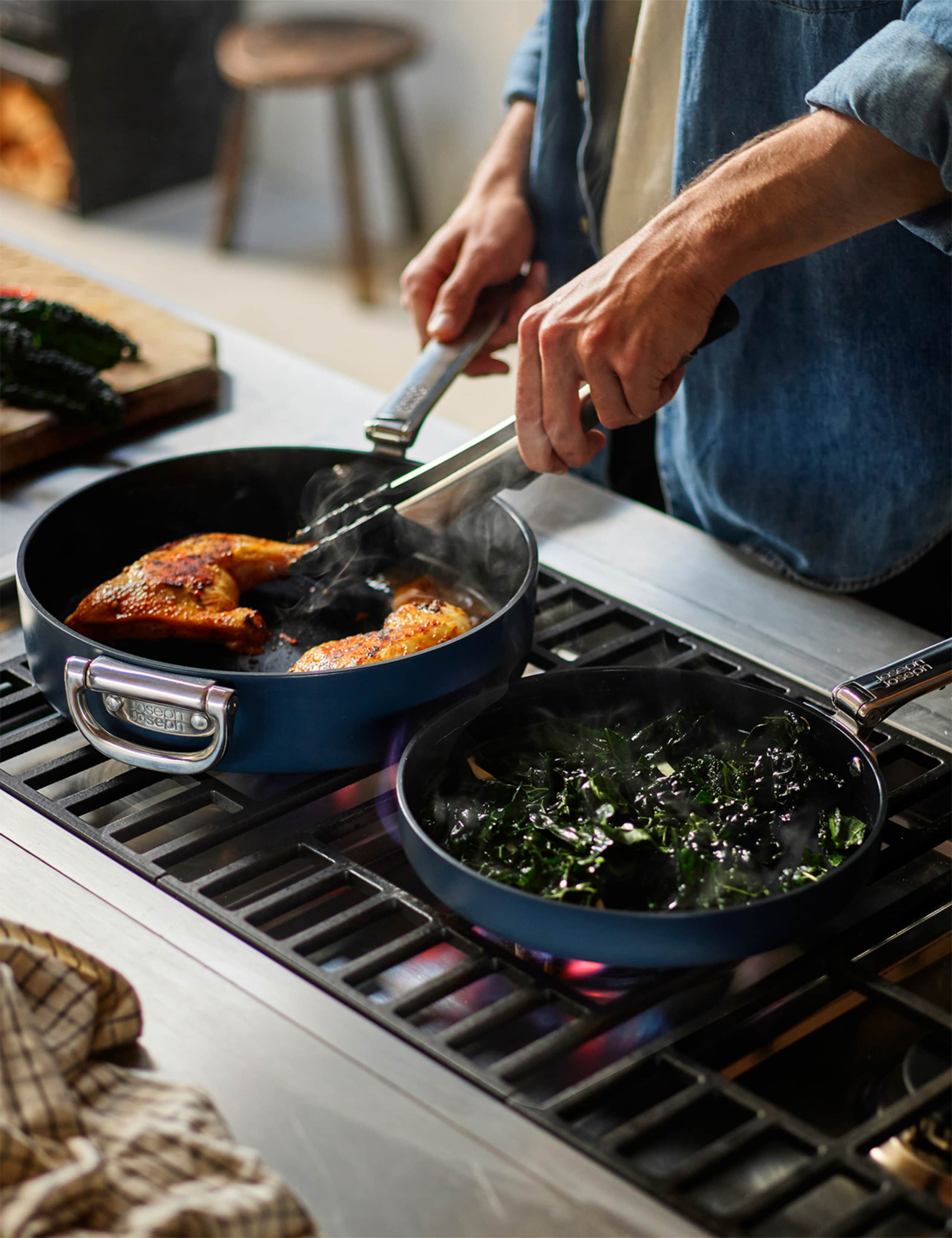 2pc Space Ceramic Non-Stick Frying Pan Set 3 of 8