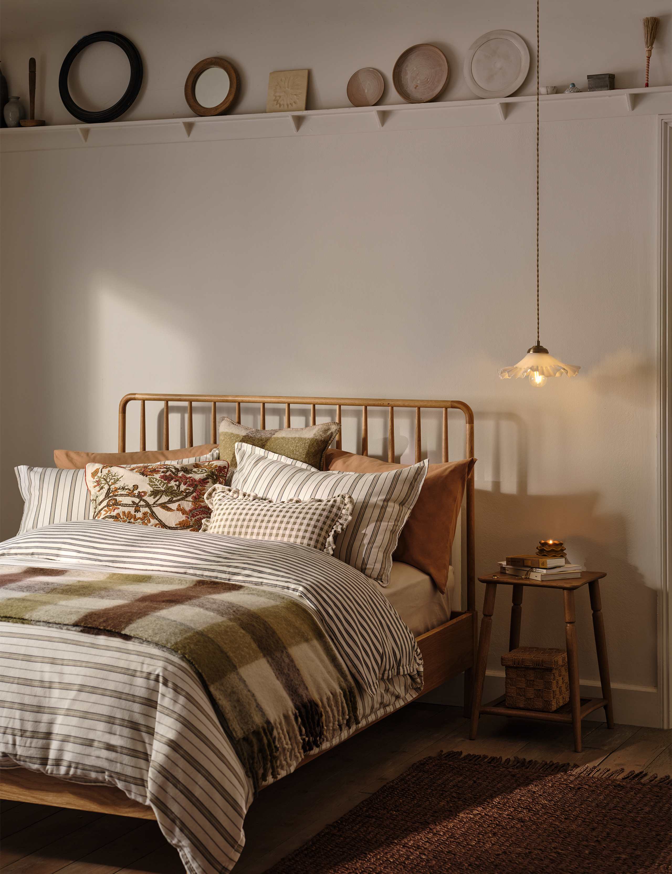 Pure Brushed Cotton Striped Bedding Set 6 of 6