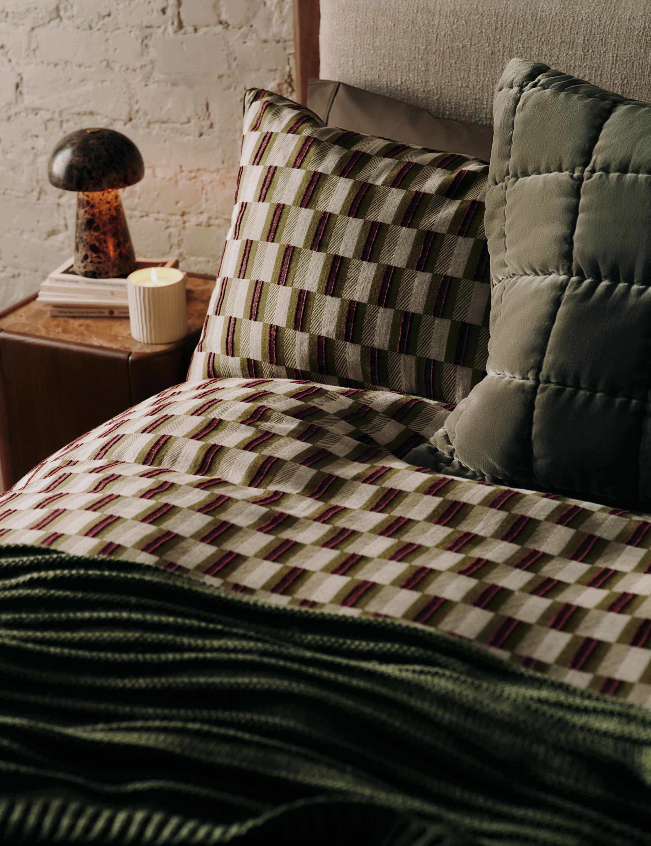 Checkerboard Gauze Jacquard Bedding Set 6 of 6