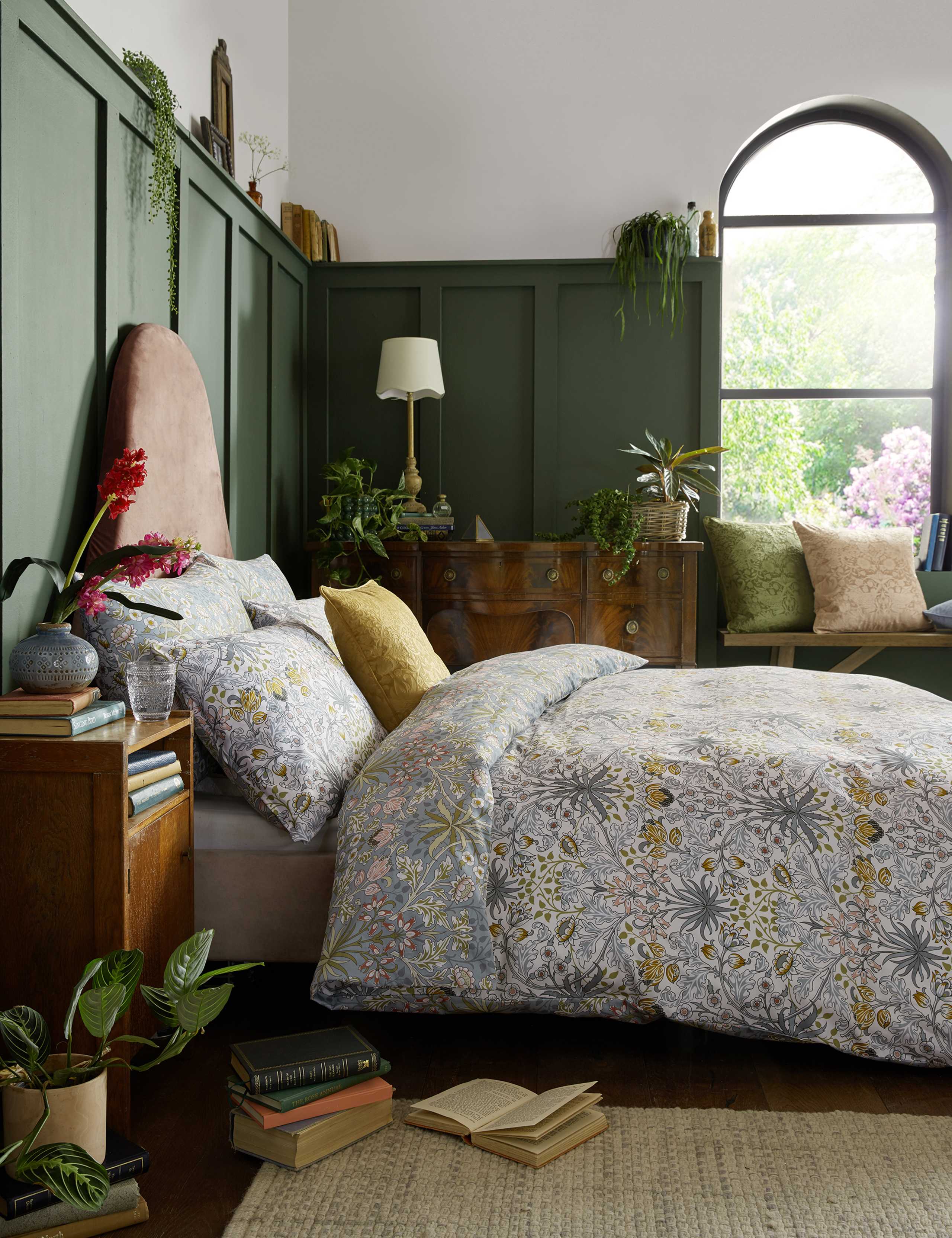 Pure Cotton Sateen Hyacinth Bedding Set 2 of 4