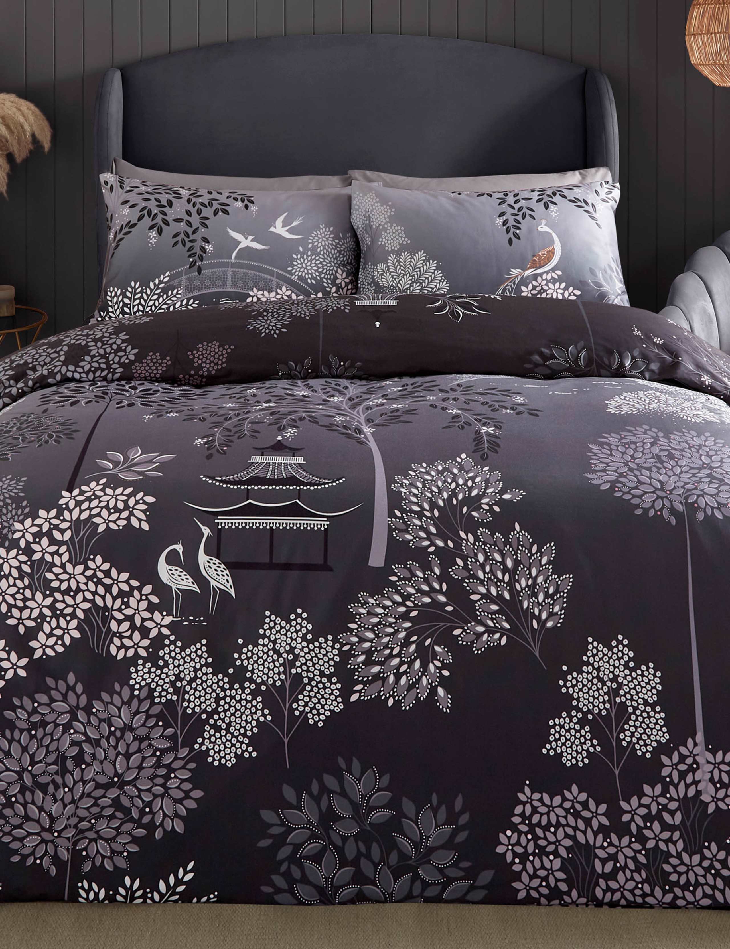 Pure Cotton Sateen Pagoda Garden Bedding Set 2 of 7