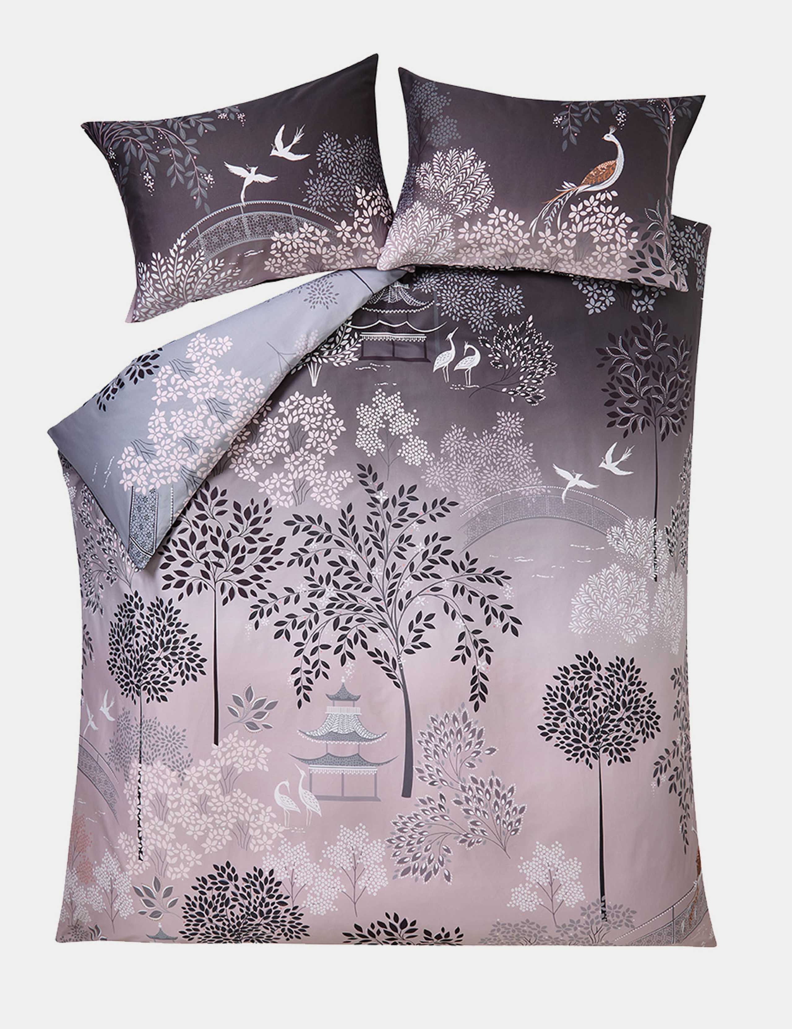 Pure Cotton Sateen Pagoda Garden Bedding Set 5 of 7