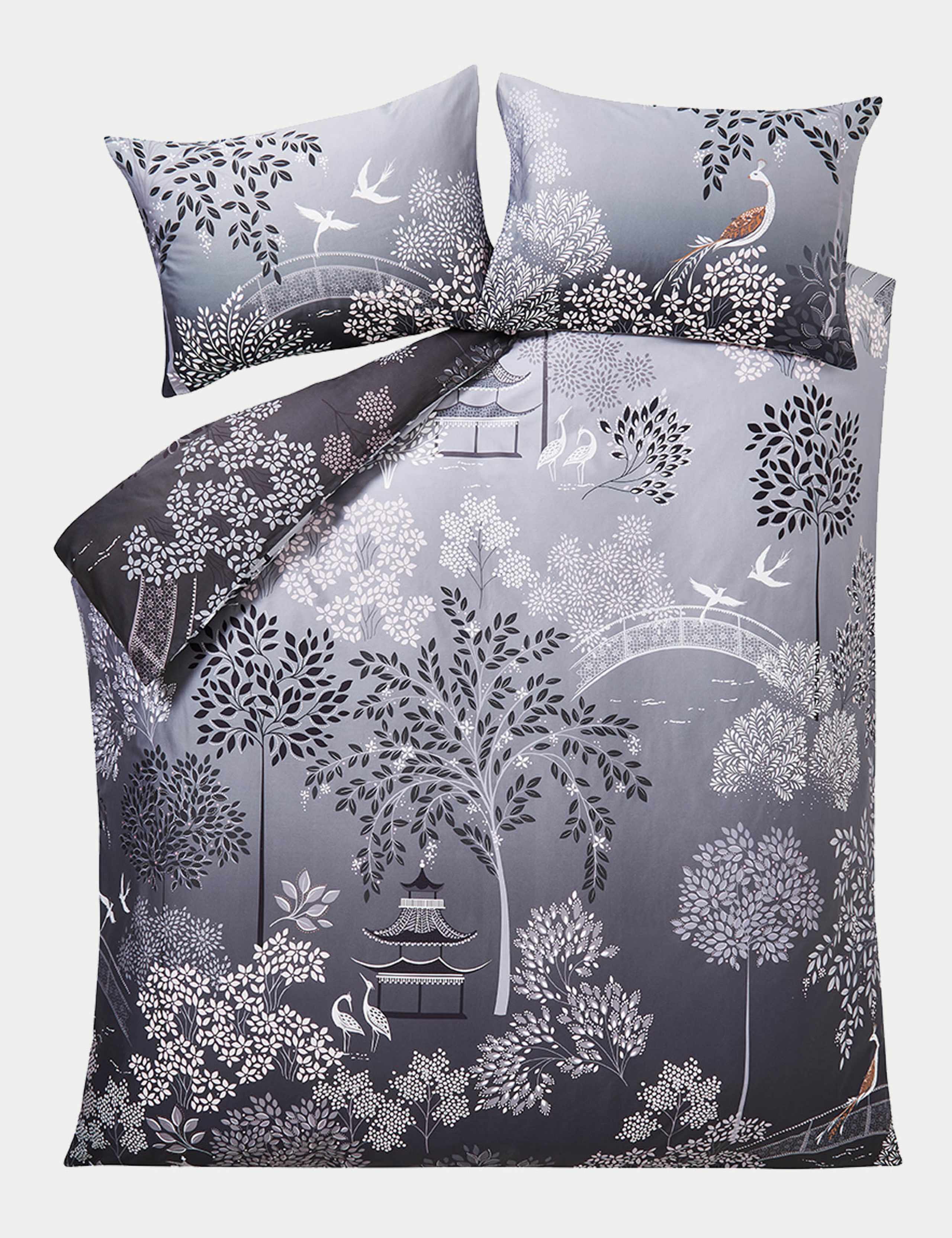 Pure Cotton Sateen Pagoda Garden Bedding Set 6 of 7