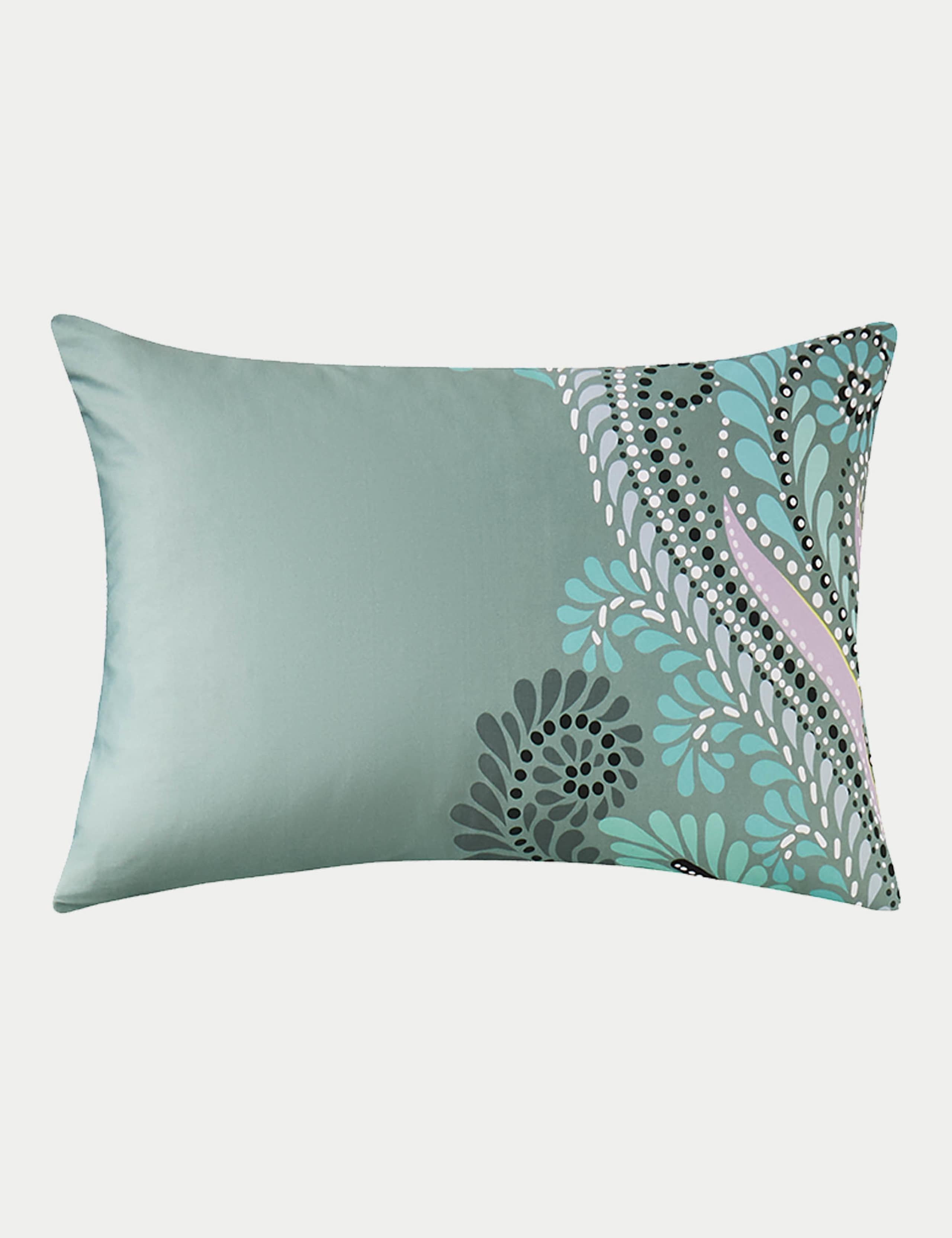 Pure Cotton Sateen Peacock Filigree Bedding Set 7 of 7