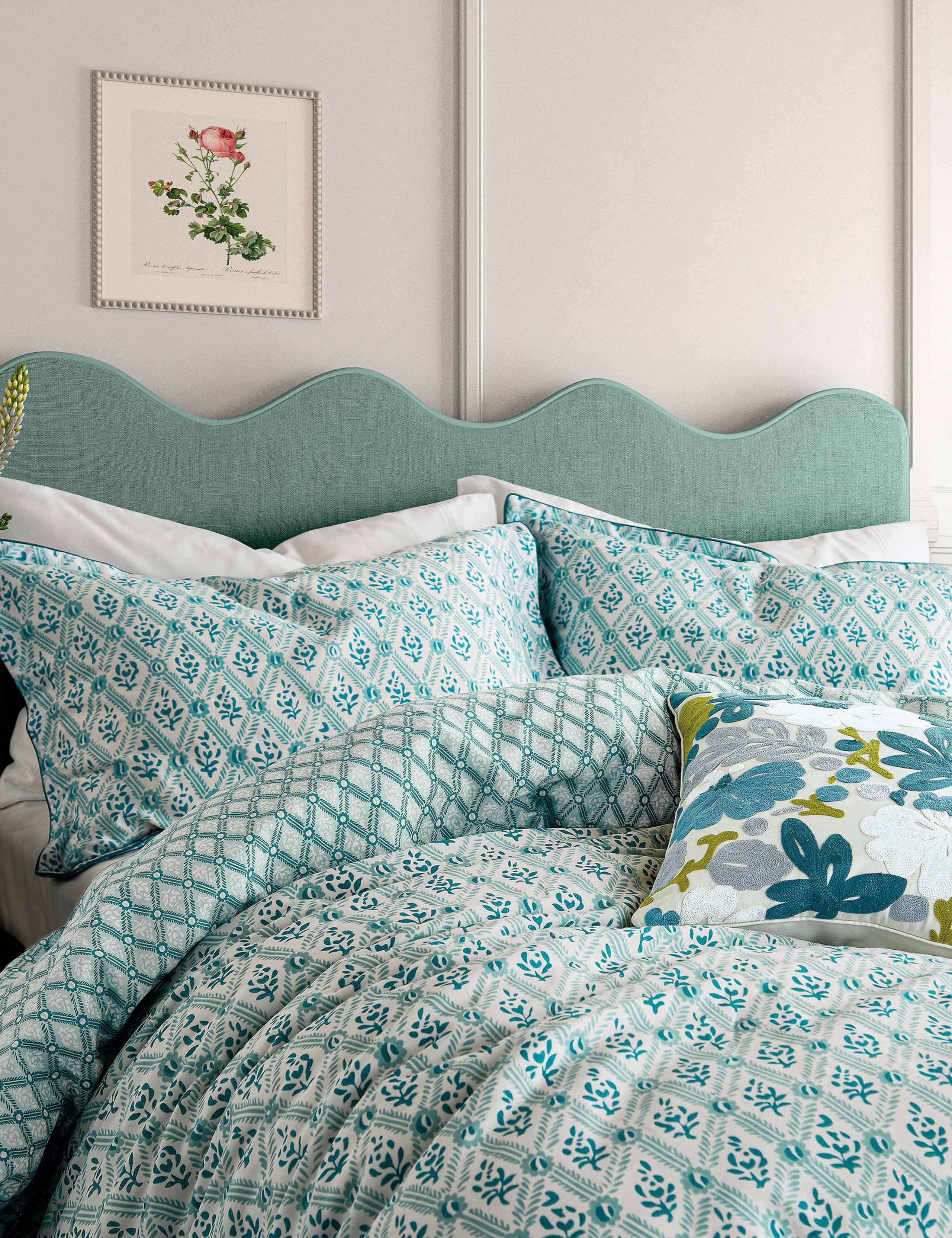 Pure Cotton St Johns Trellis Bedding Set 2 of 4