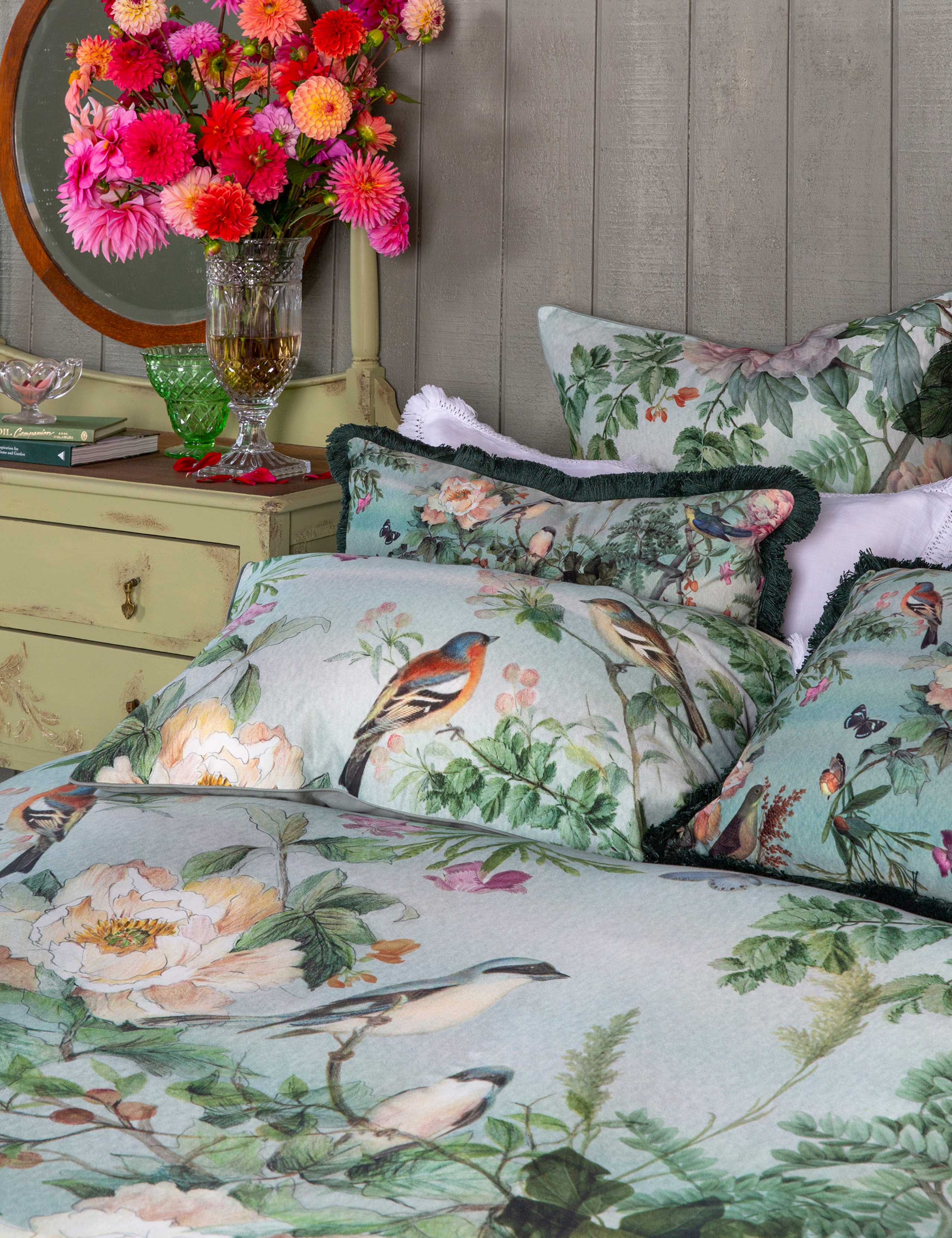 Pure Cotton Sateen Chinoiserie Bedding Set 3 of 4