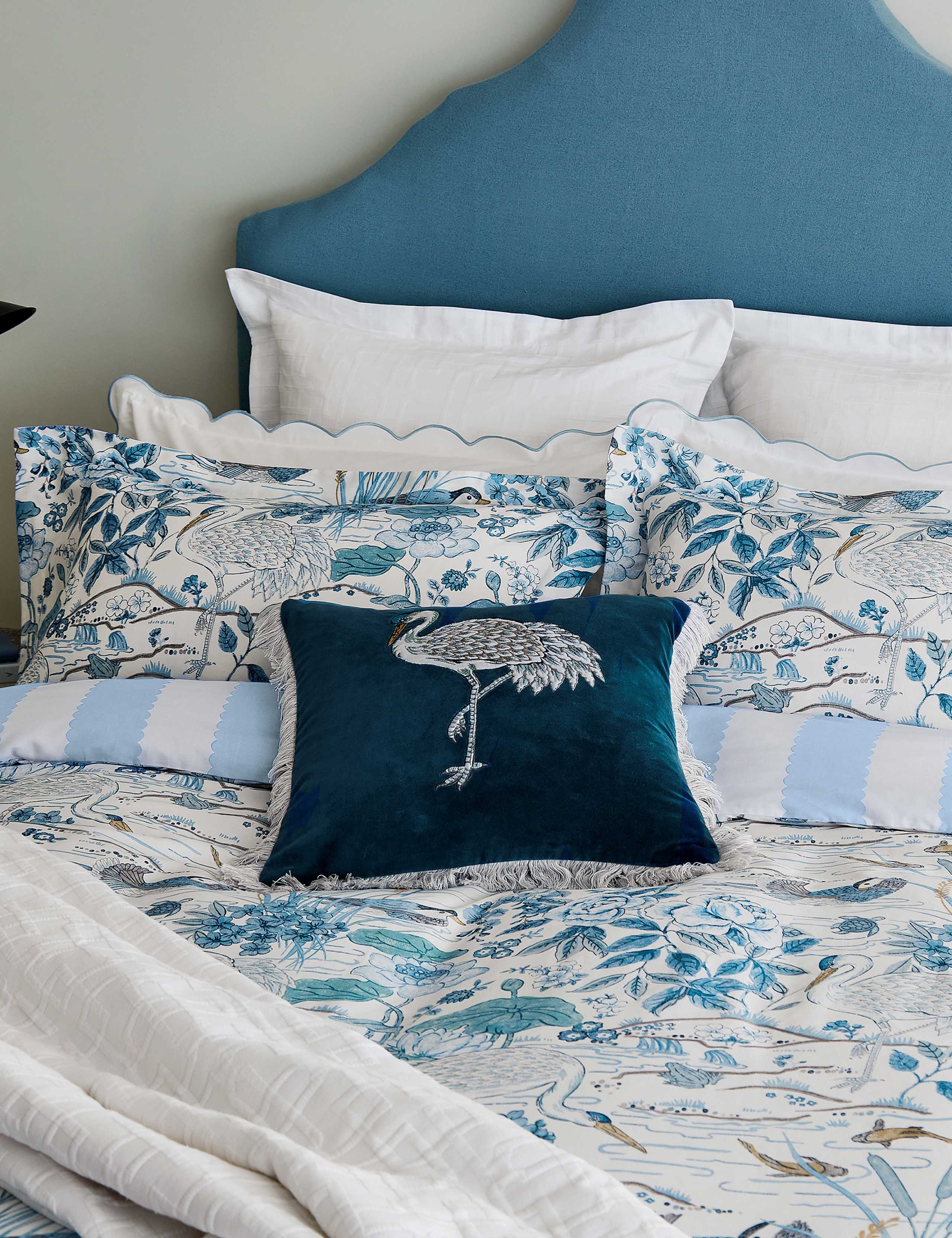 Pure Cotton Sateen Crane & Frog Duvet Cover 3 of 3
