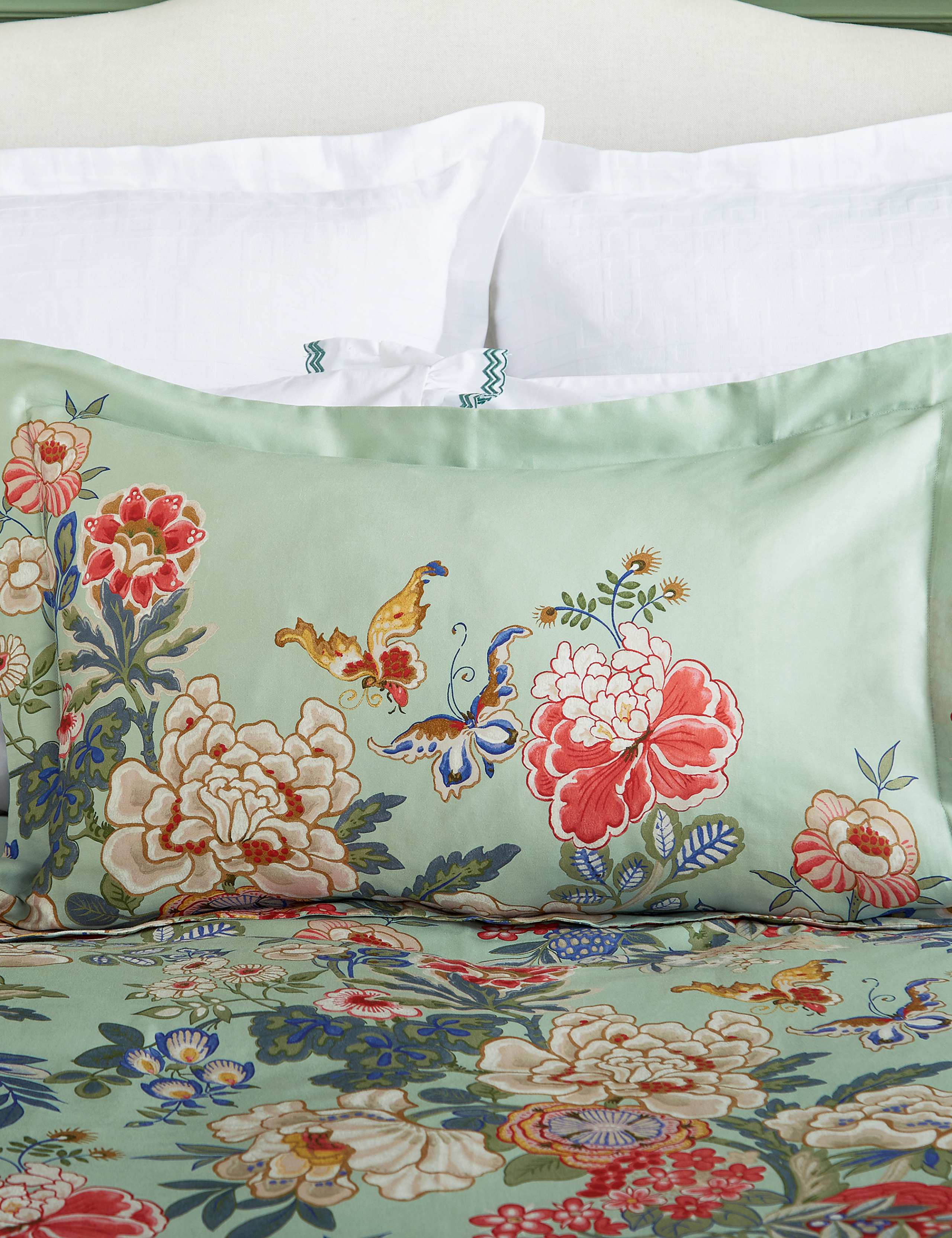 Pure Cotton Emperor Peony Oxford Pillowcase 2 of 3