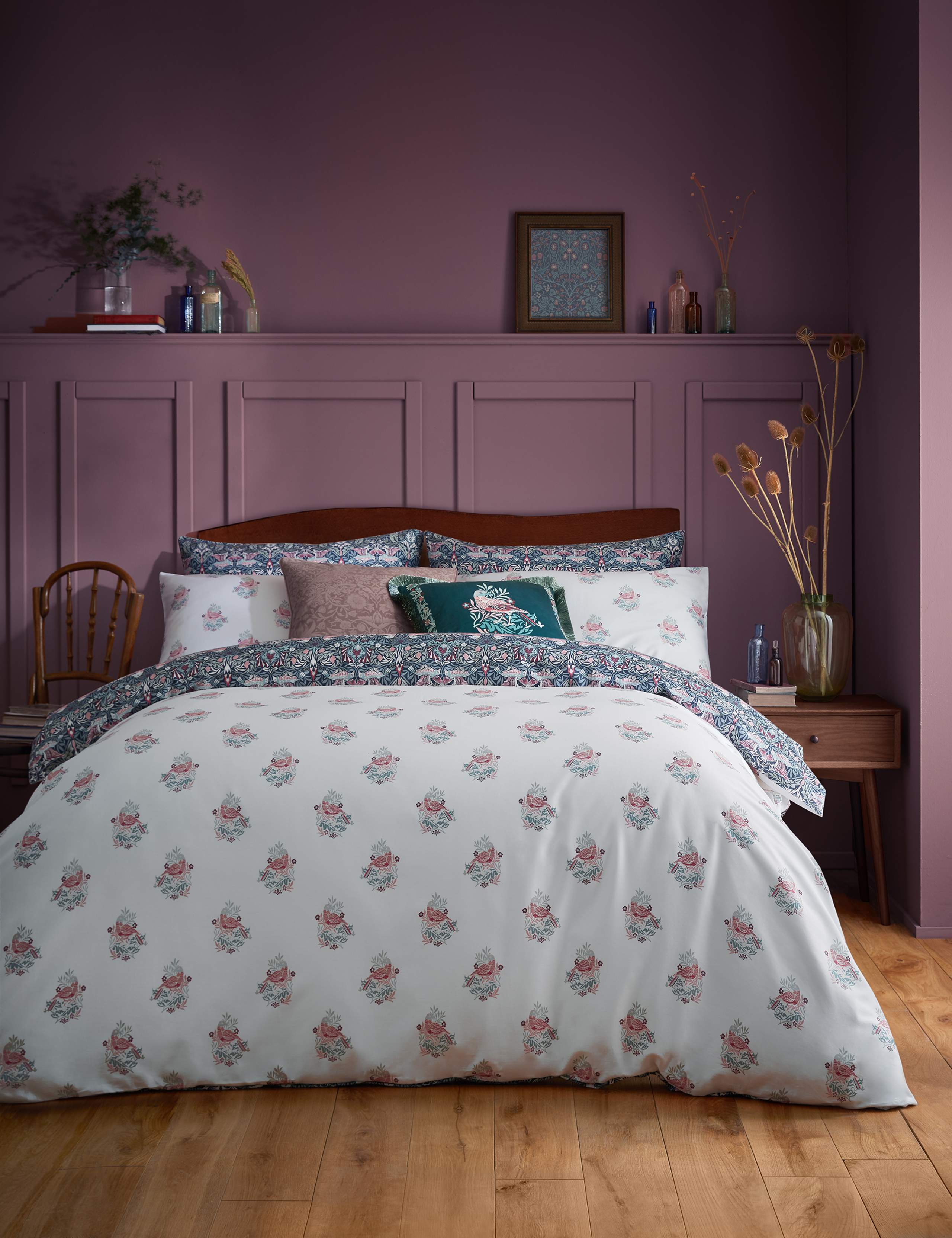 Pure Cotton Sateen Bird Bedding Set 2 of 8