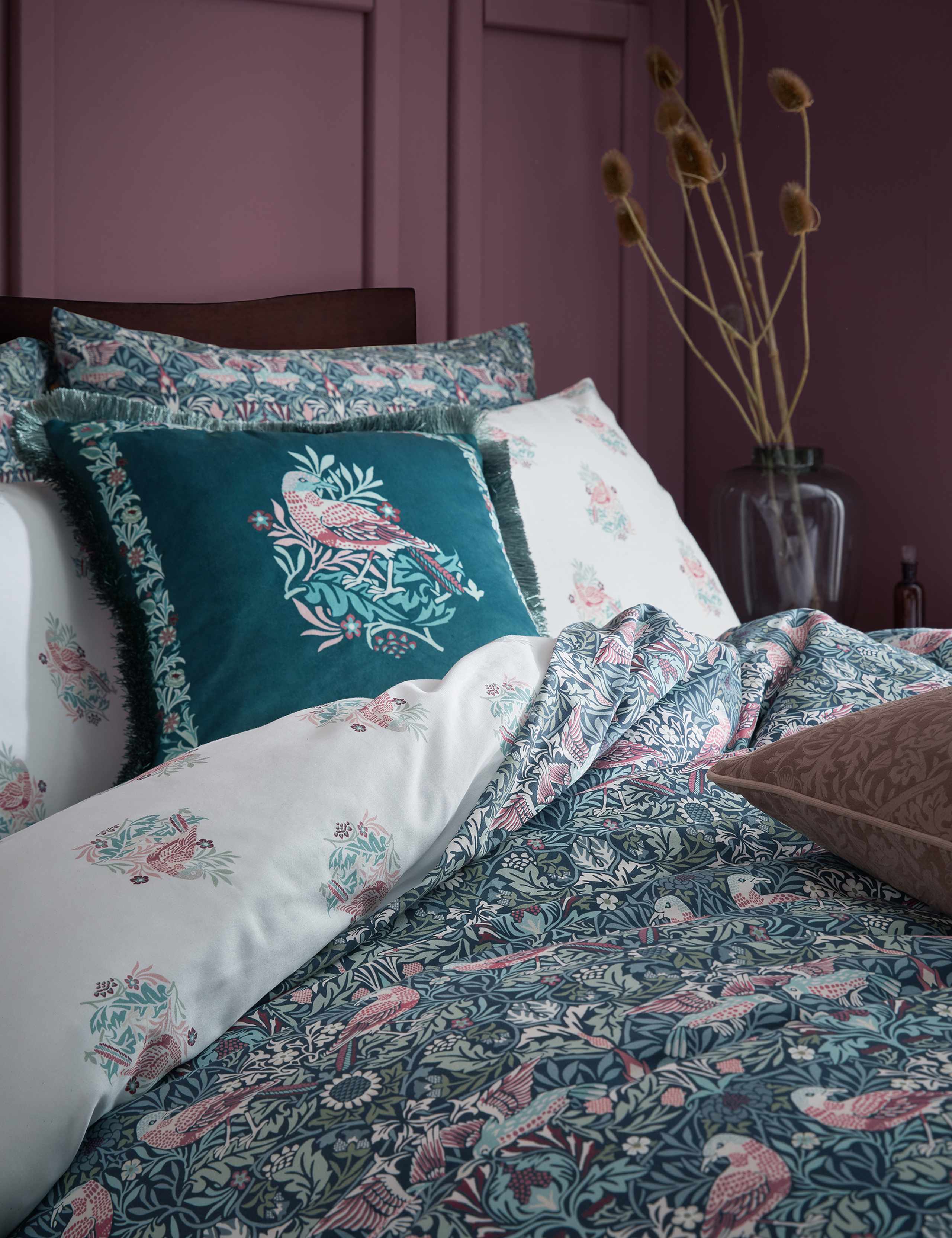 Pure Cotton Sateen Bird Bedding Set 3 of 8