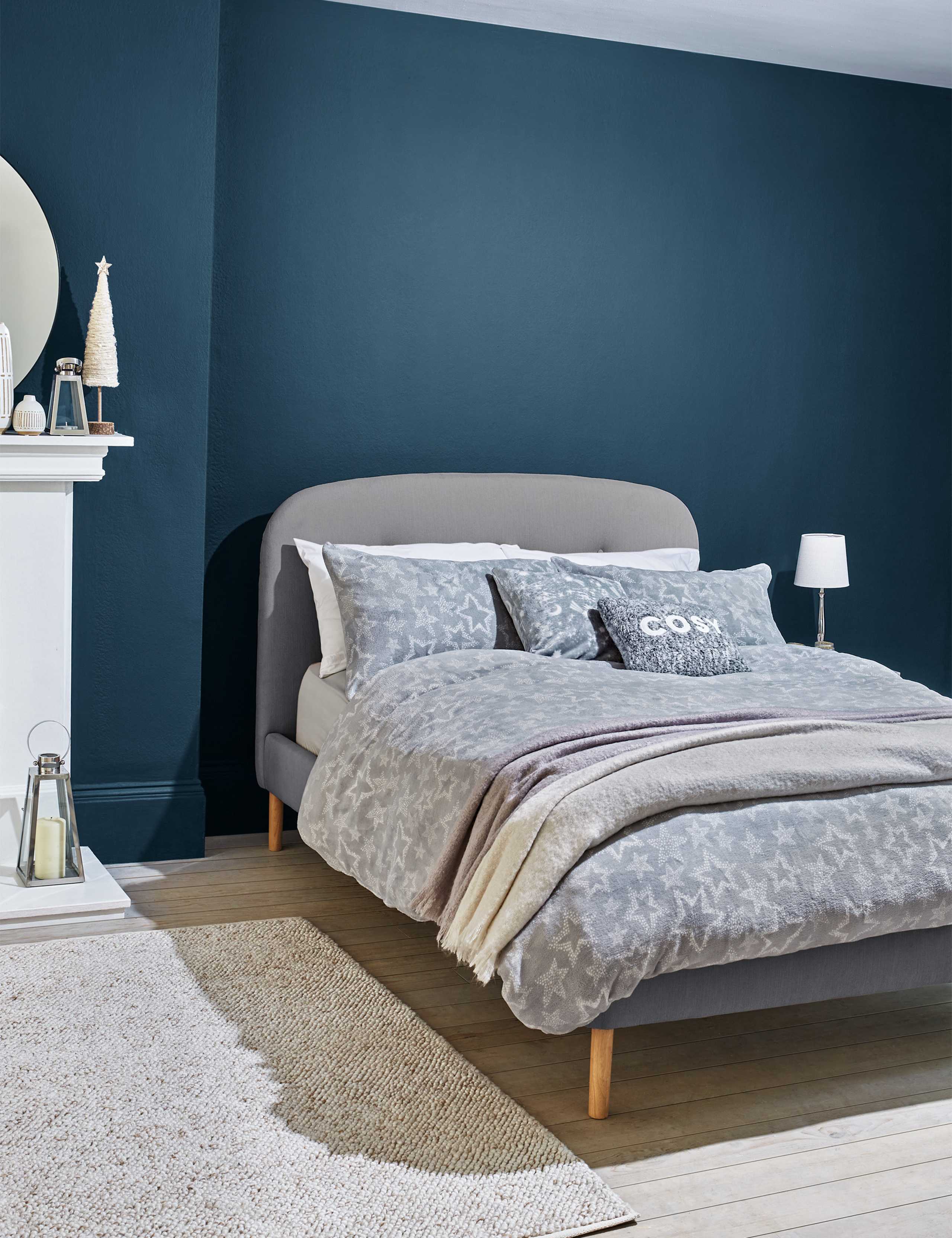 Fleece Star Print Bedding Set 4 of 6