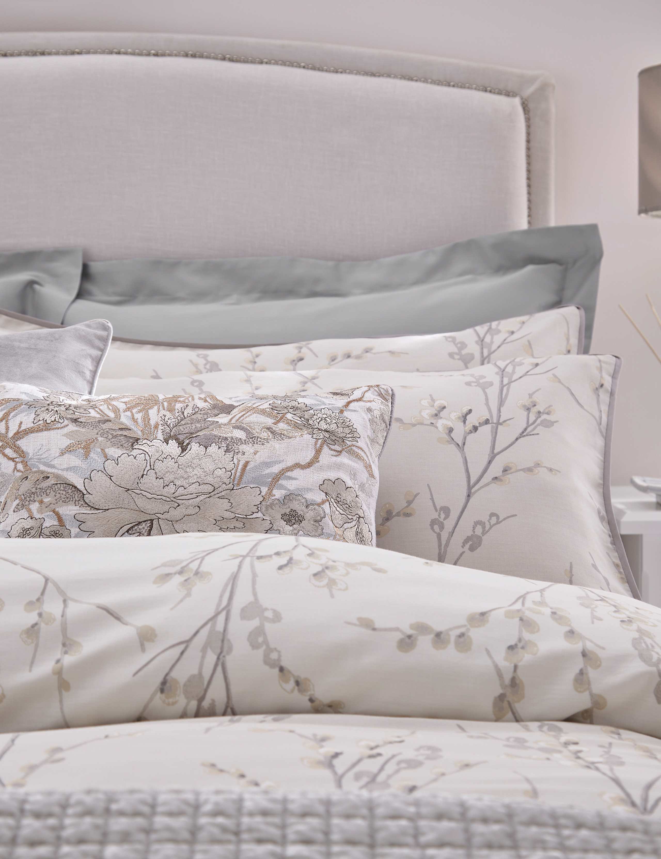 Pure Cotton Sateen Pussy Willow Bedding Set 2 of 4