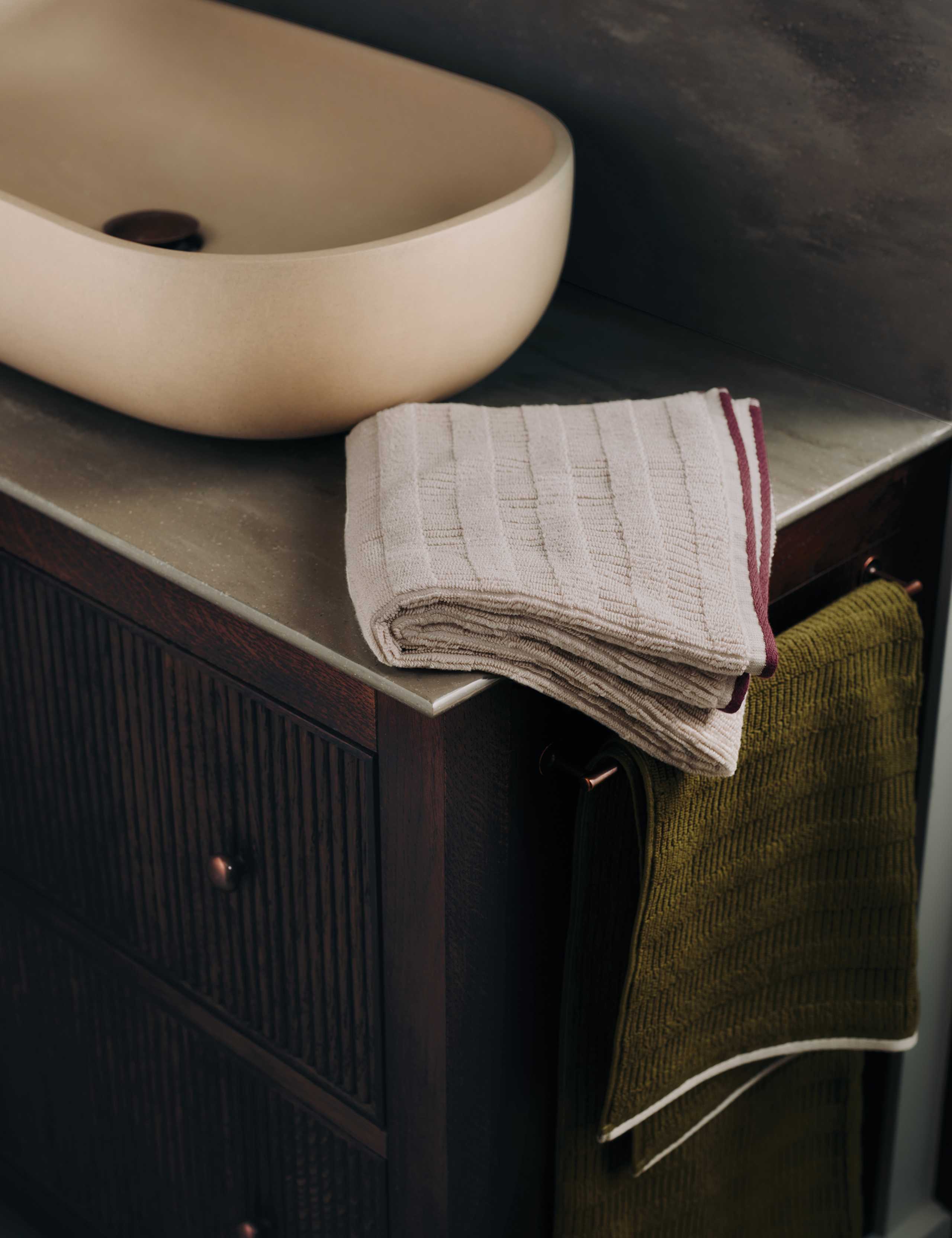 Pure Cotton Textured Contrast Trim Towel 5 of 5