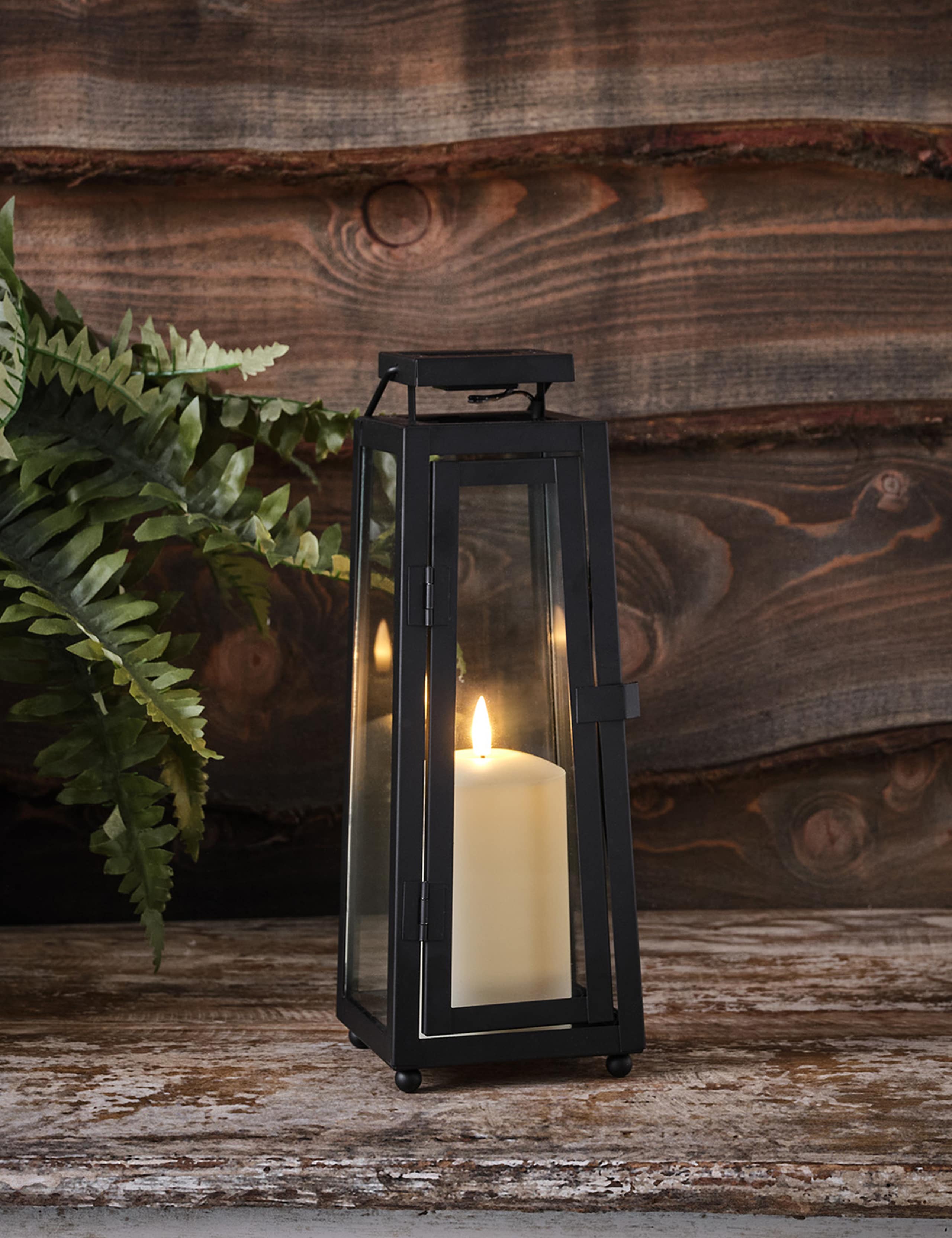 Set of 2 Porto Solar Lanterns with TruGlow® Candles 3 of 5