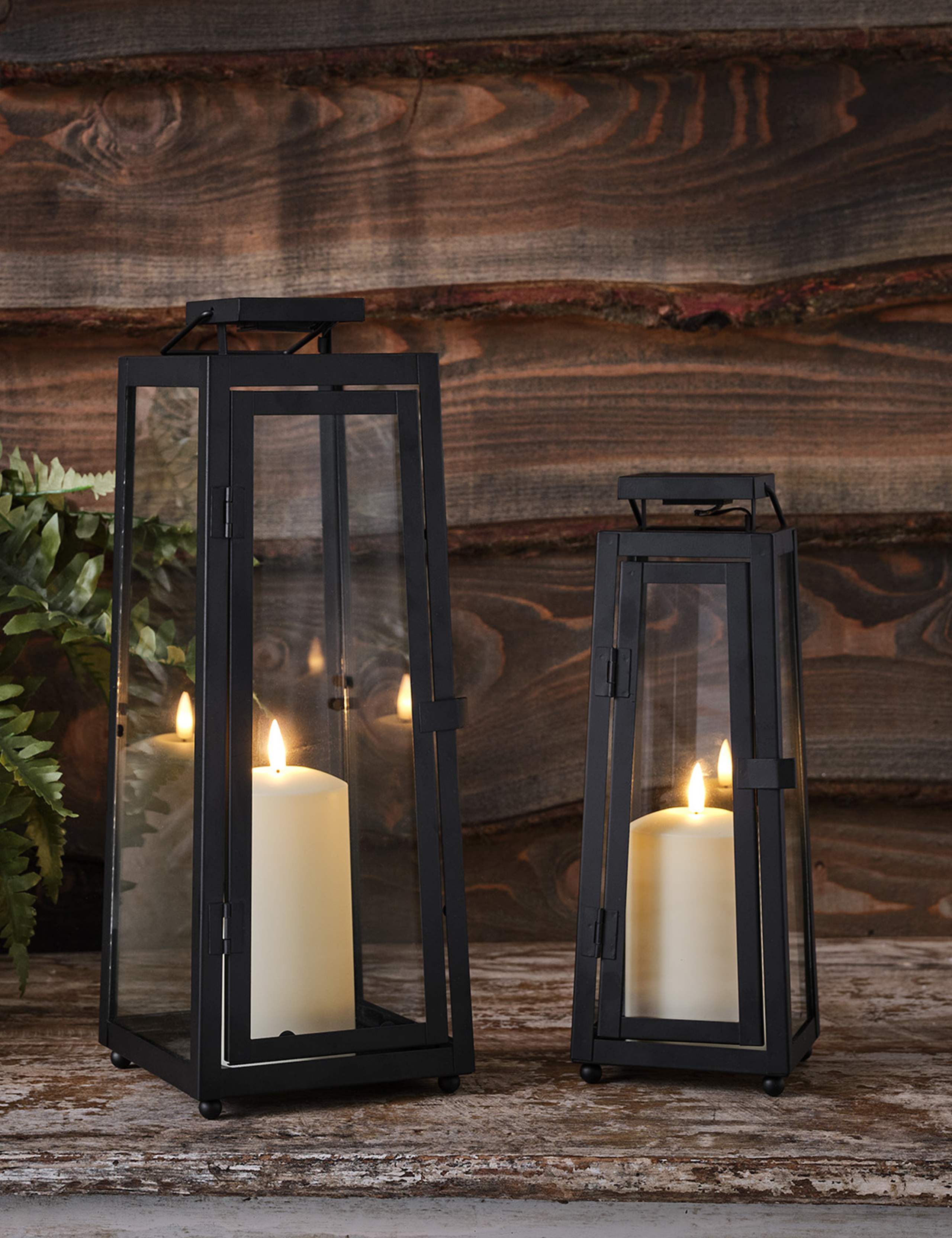 Set of 2 Porto Solar Lanterns with TruGlow® Candles 4 of 5