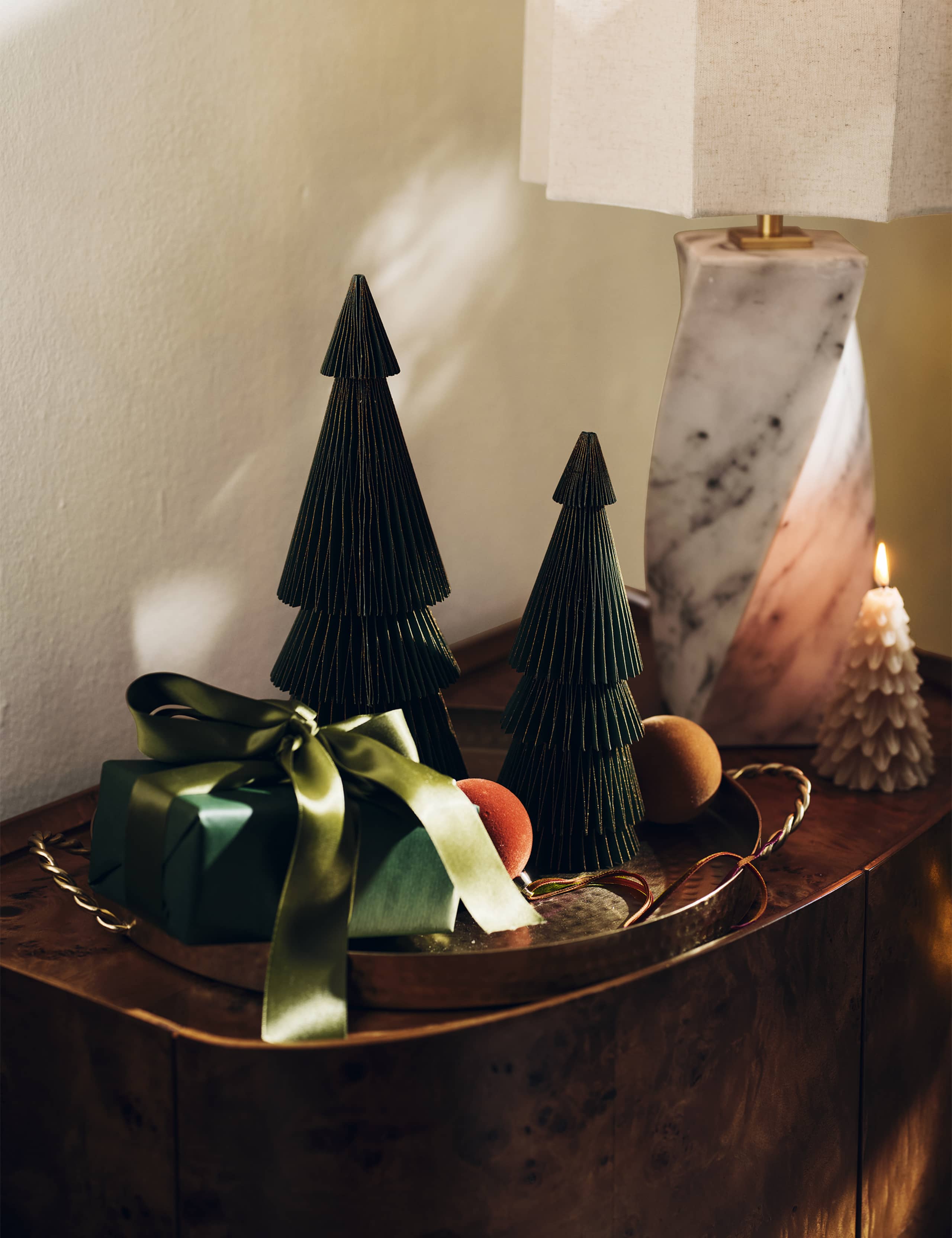 3pk Paper Christmas Tree Room Decorations 5 of 5