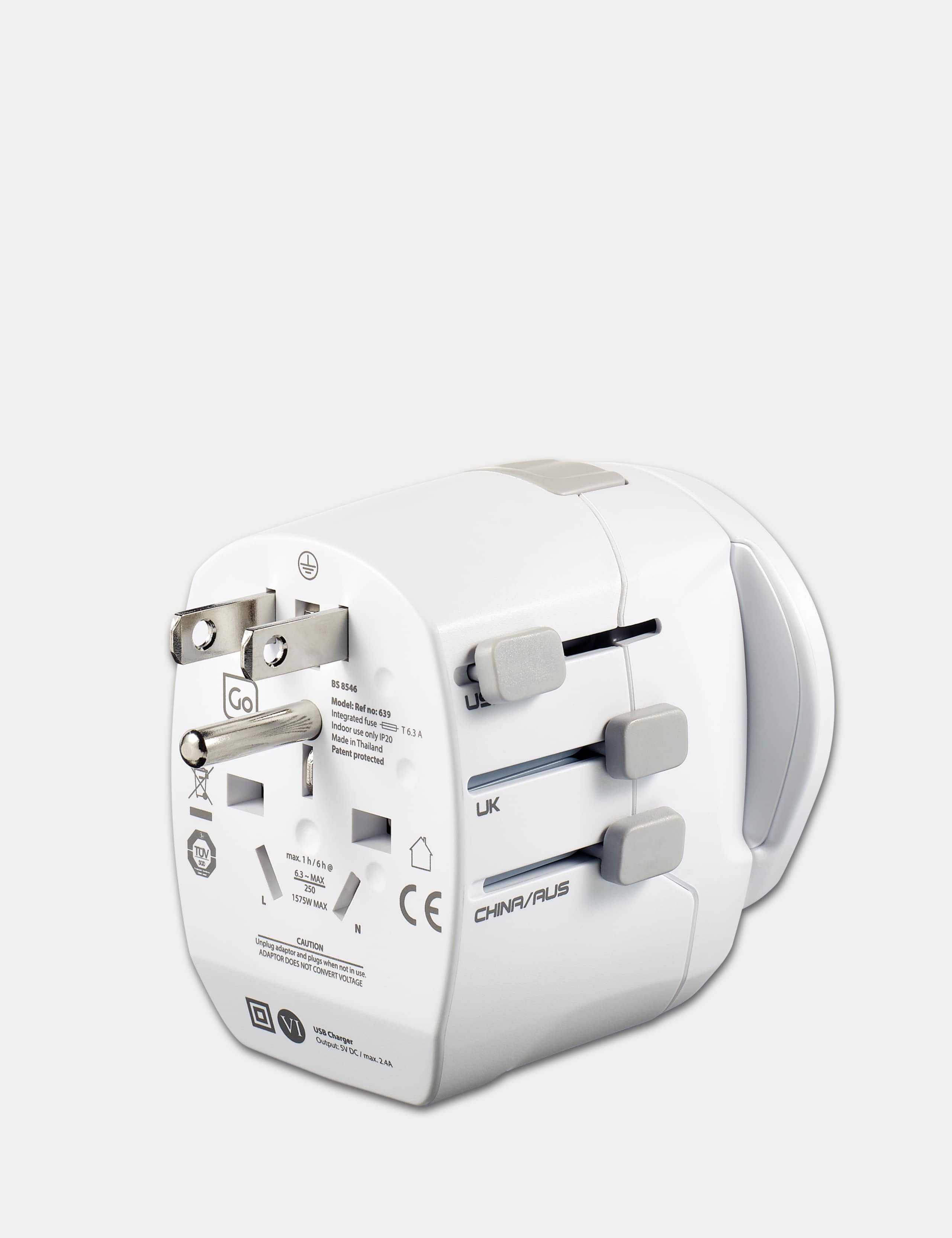Worldwide Travel Adaptor with USB 2 of 6