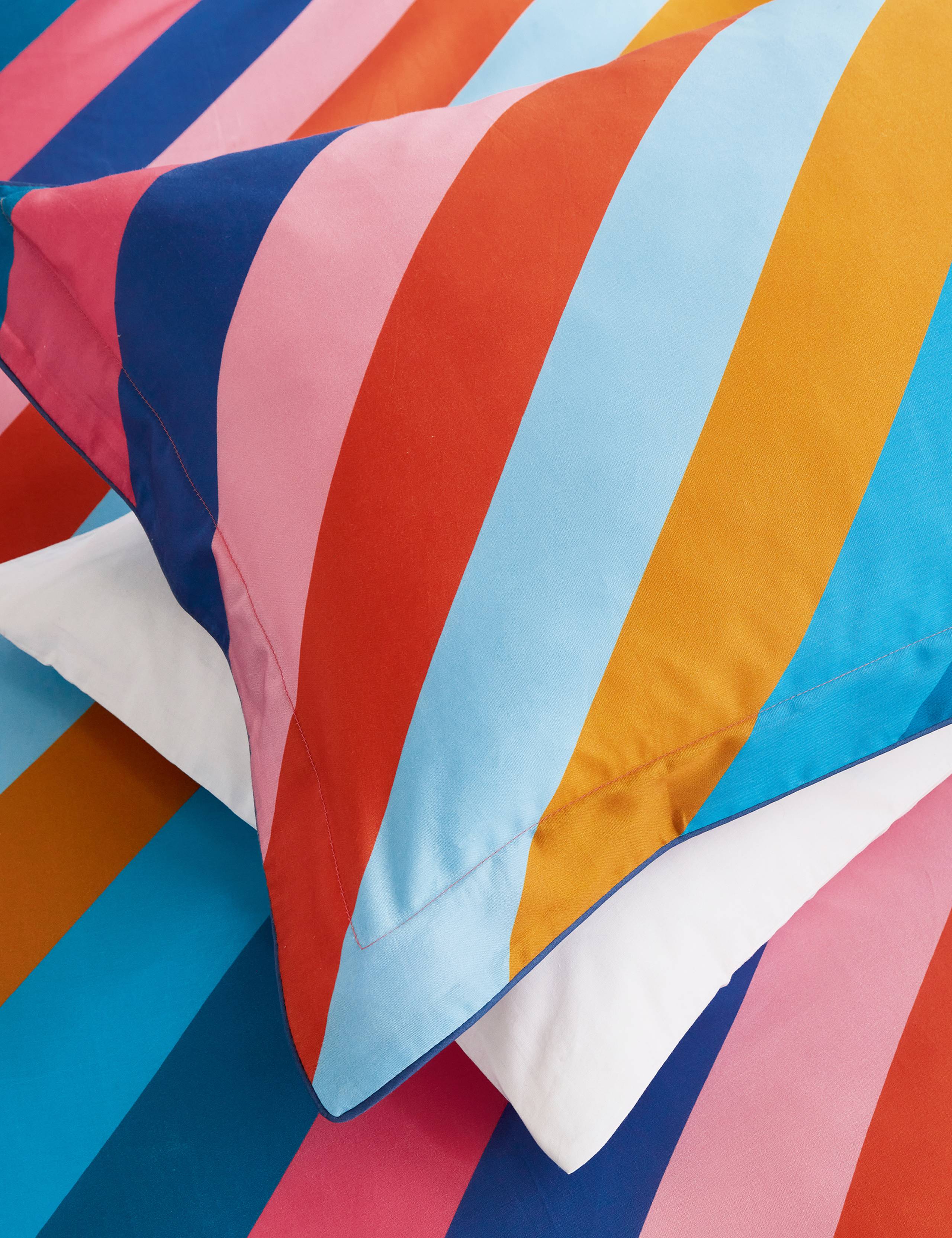 Pure Cotton Sateen Sherbert Stripe Bedding Set 5 of 5