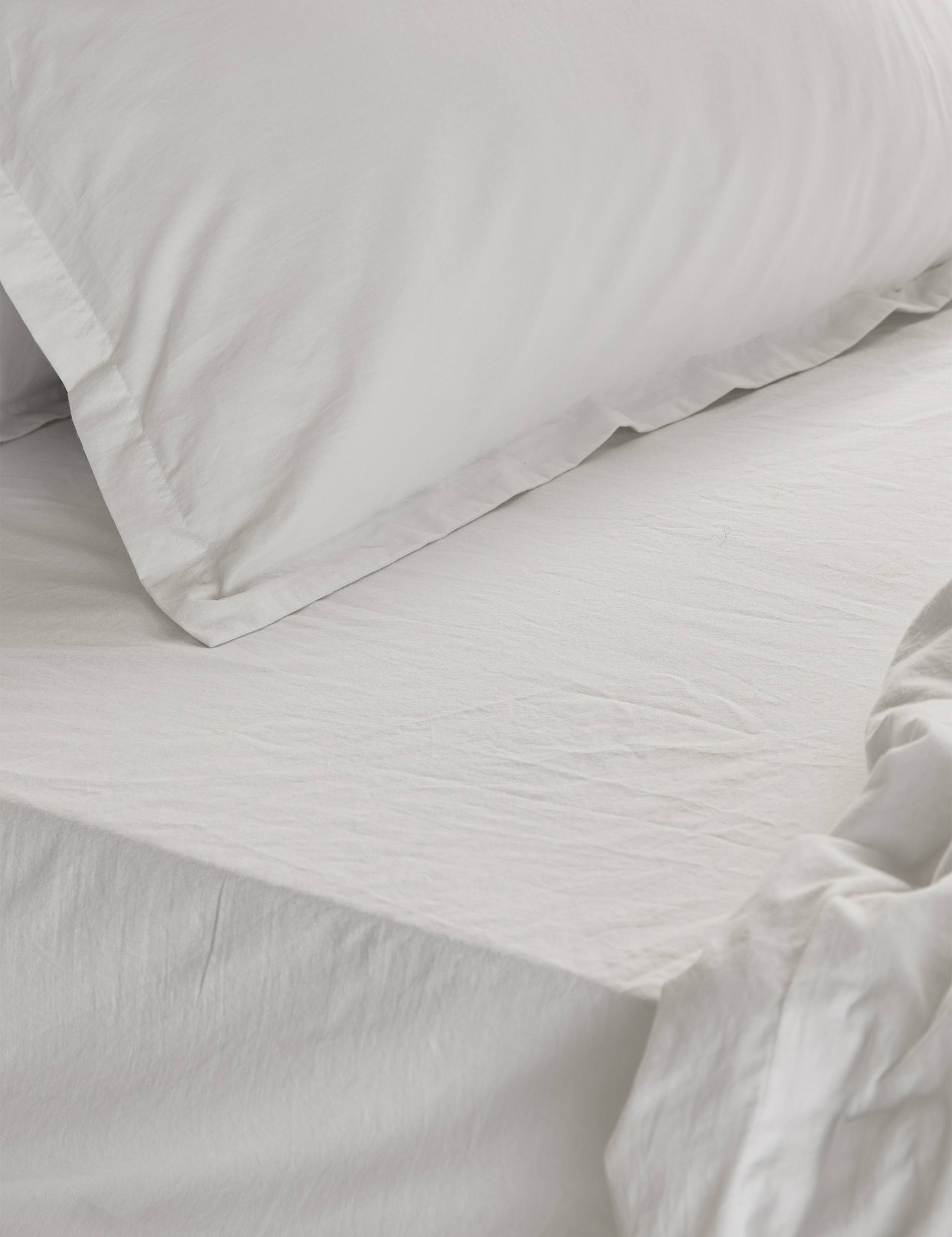 Hebden Pure Cotton Washed Fitted Sheet 2 of 3