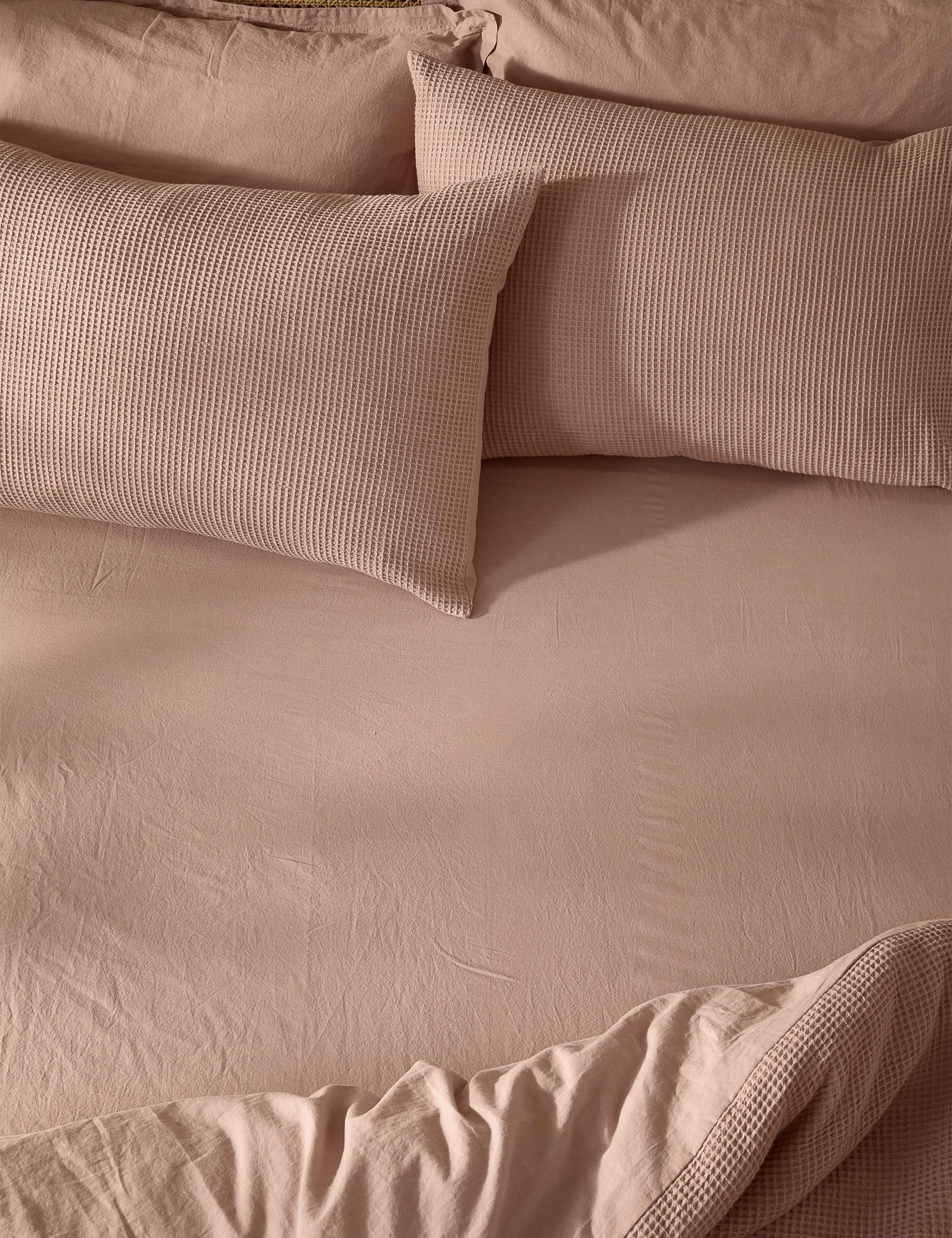 Hebden Pure Cotton Washed Fitted Sheet 1 of 3