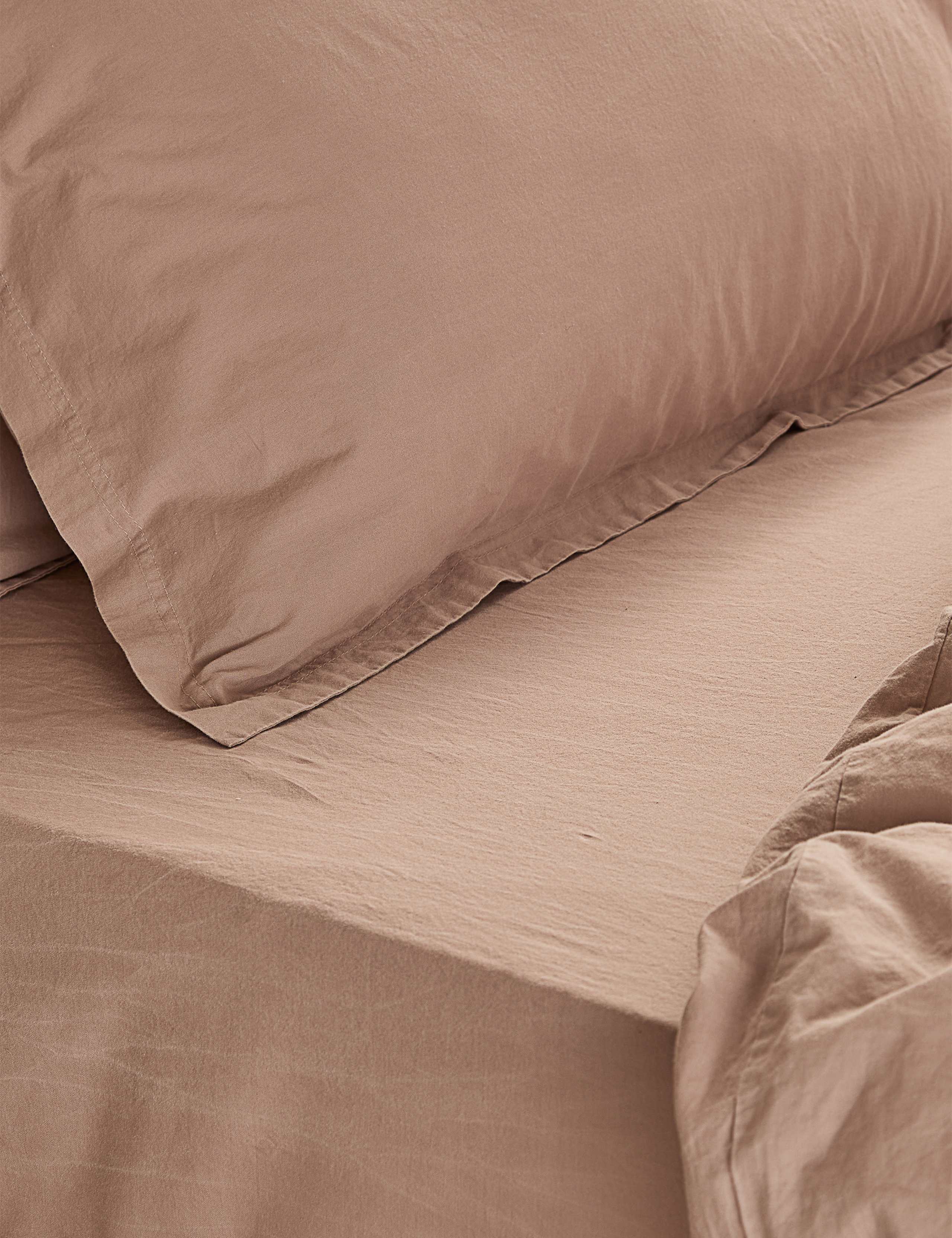 Hebden Pure Cotton Washed Fitted Sheet 2 of 3