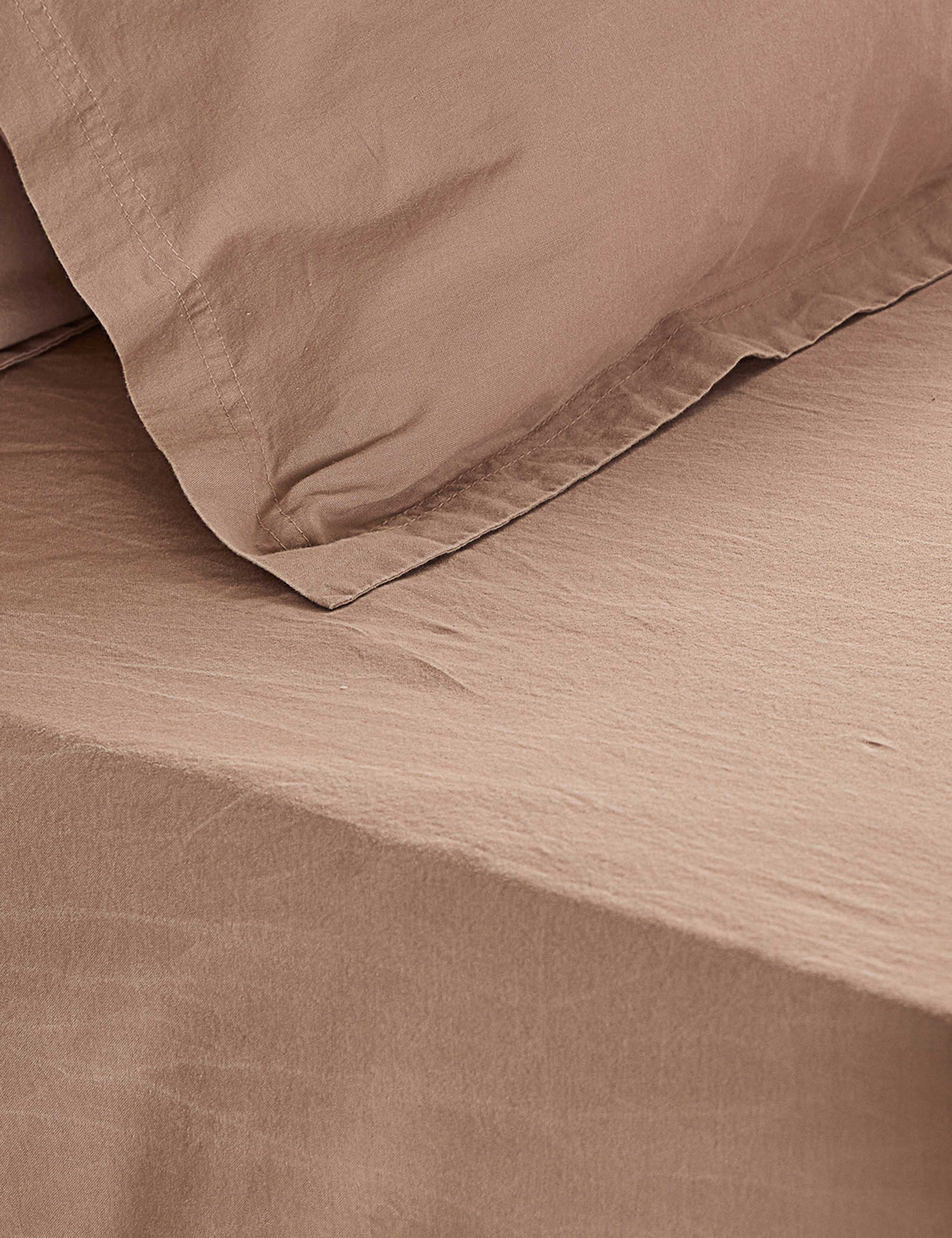 Hebden Pure Cotton Washed Fitted Sheet 3 of 3