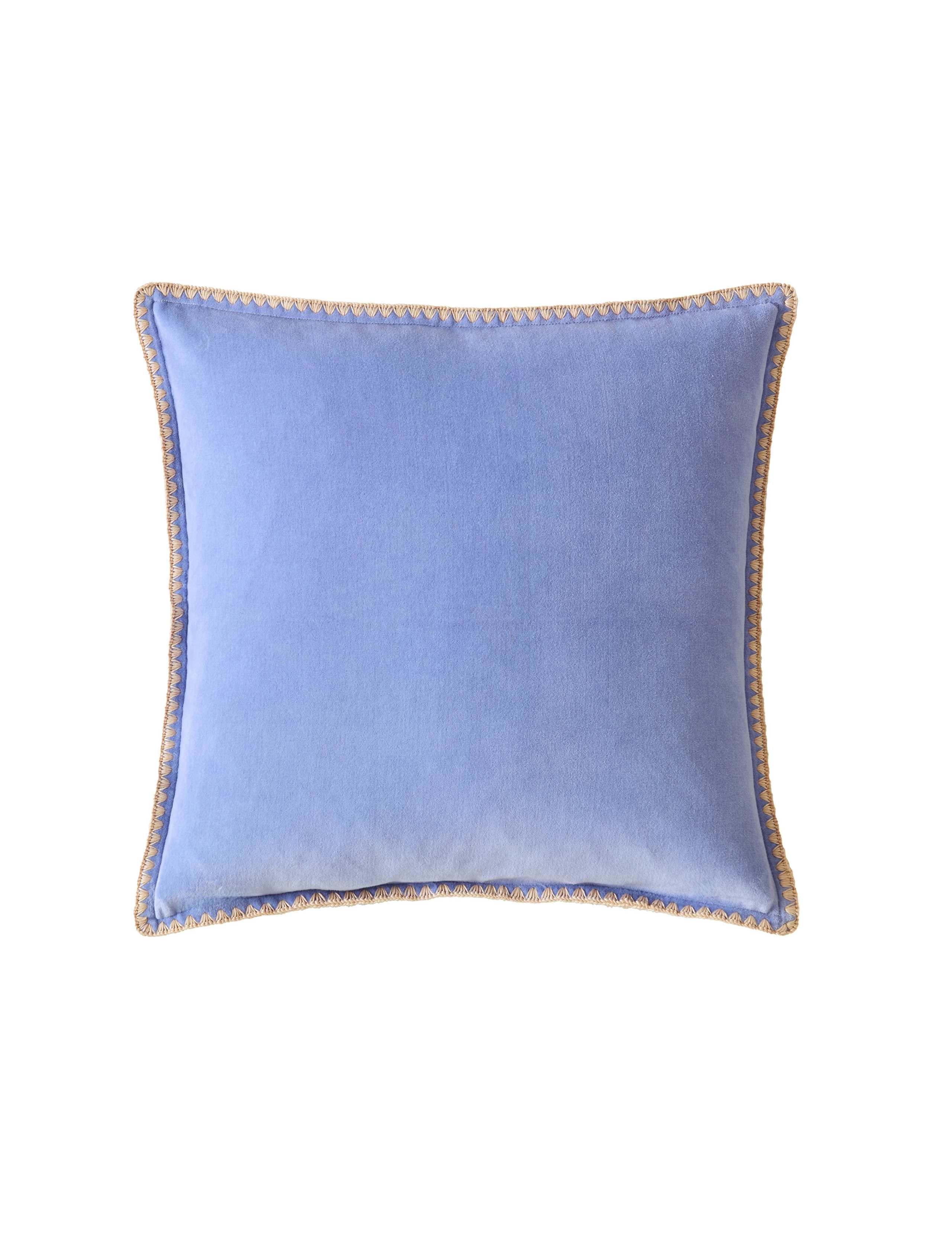 Blanket Stitch Velvet Cushion 2 of 2