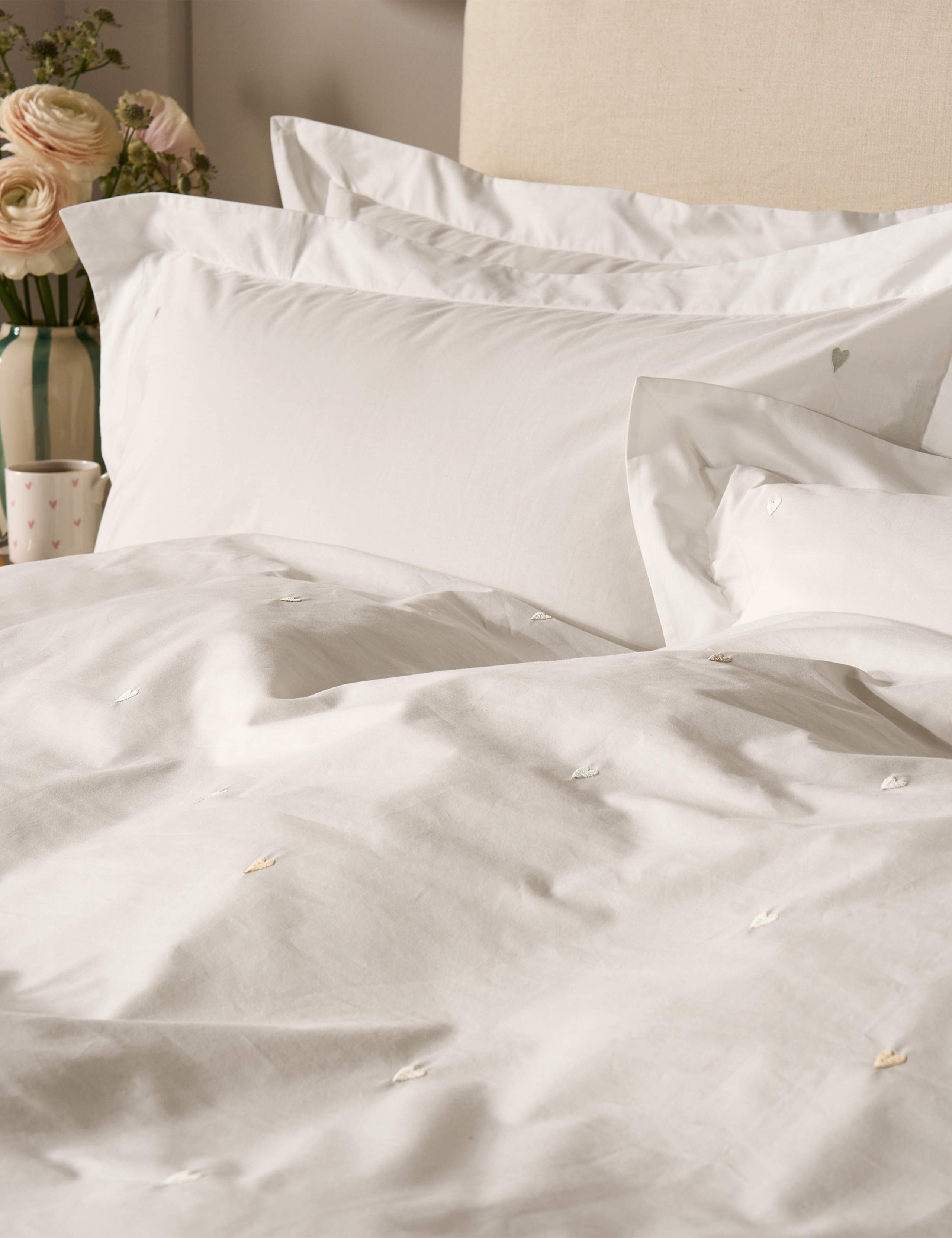 Love Hearts Embroidery Bedding Set 2 of 3
