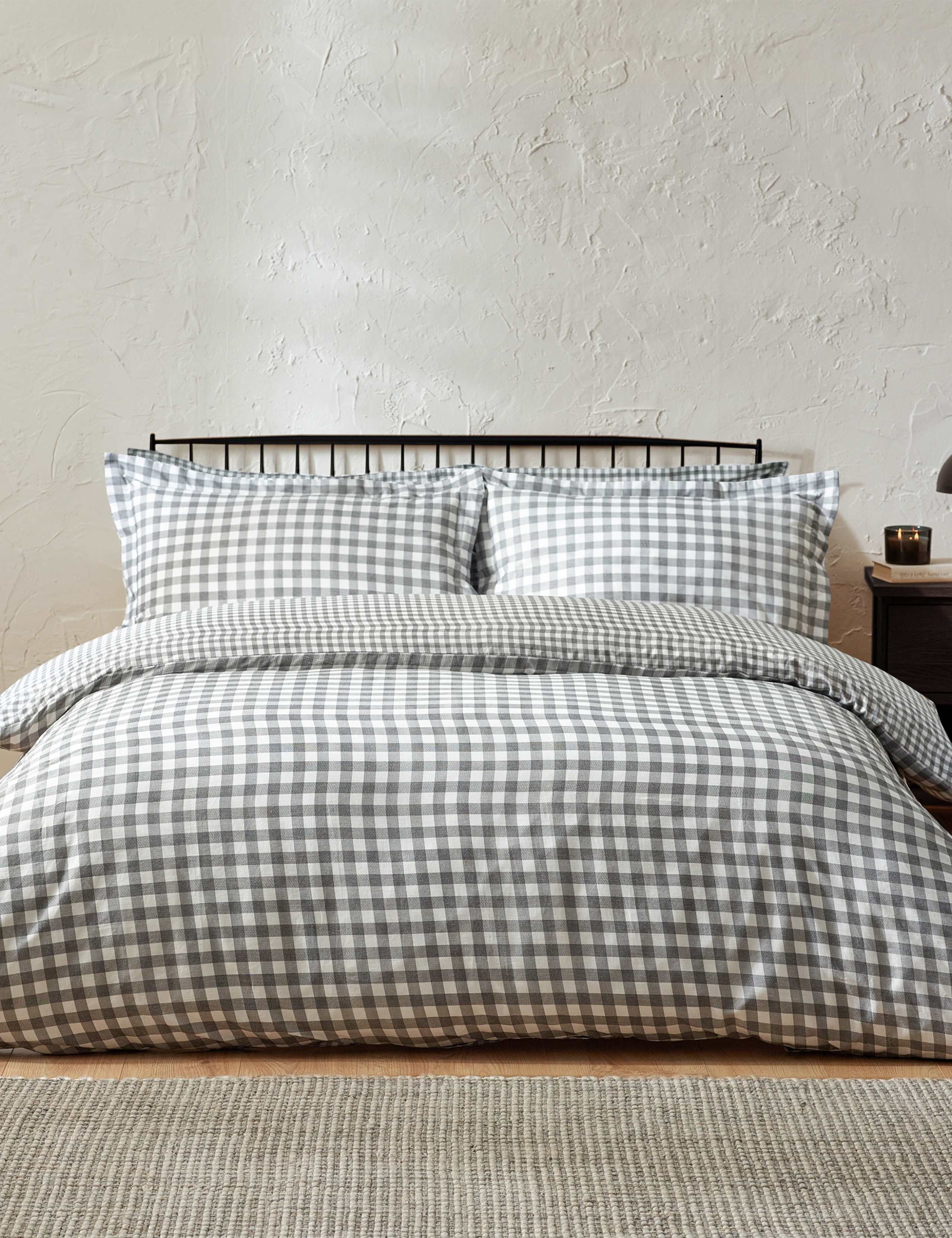 Washed Cotton Barton Gingham Bedding Set 2 of 4