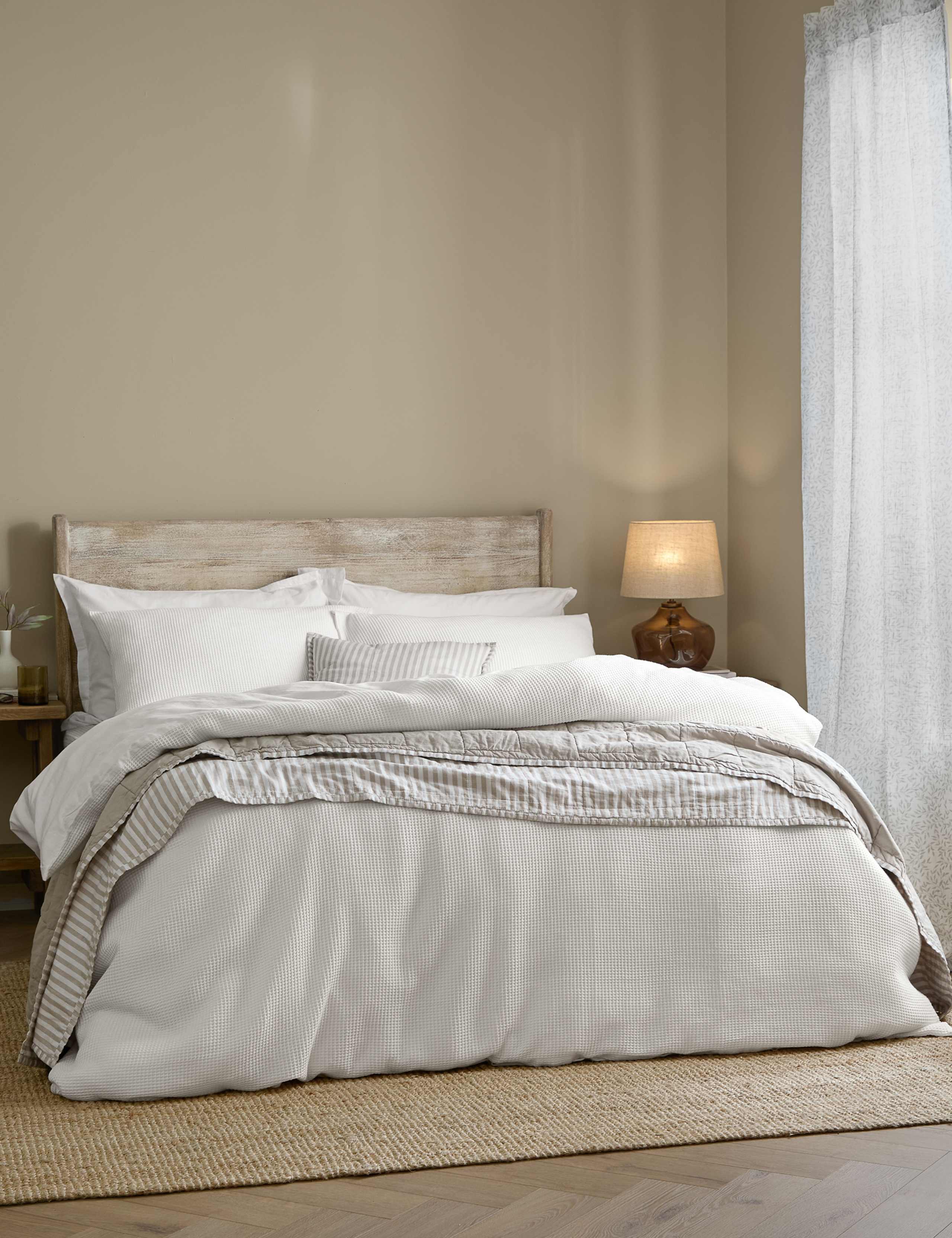 Pure Cotton Percale Hebden Waffle Bedding Set 1 of 3