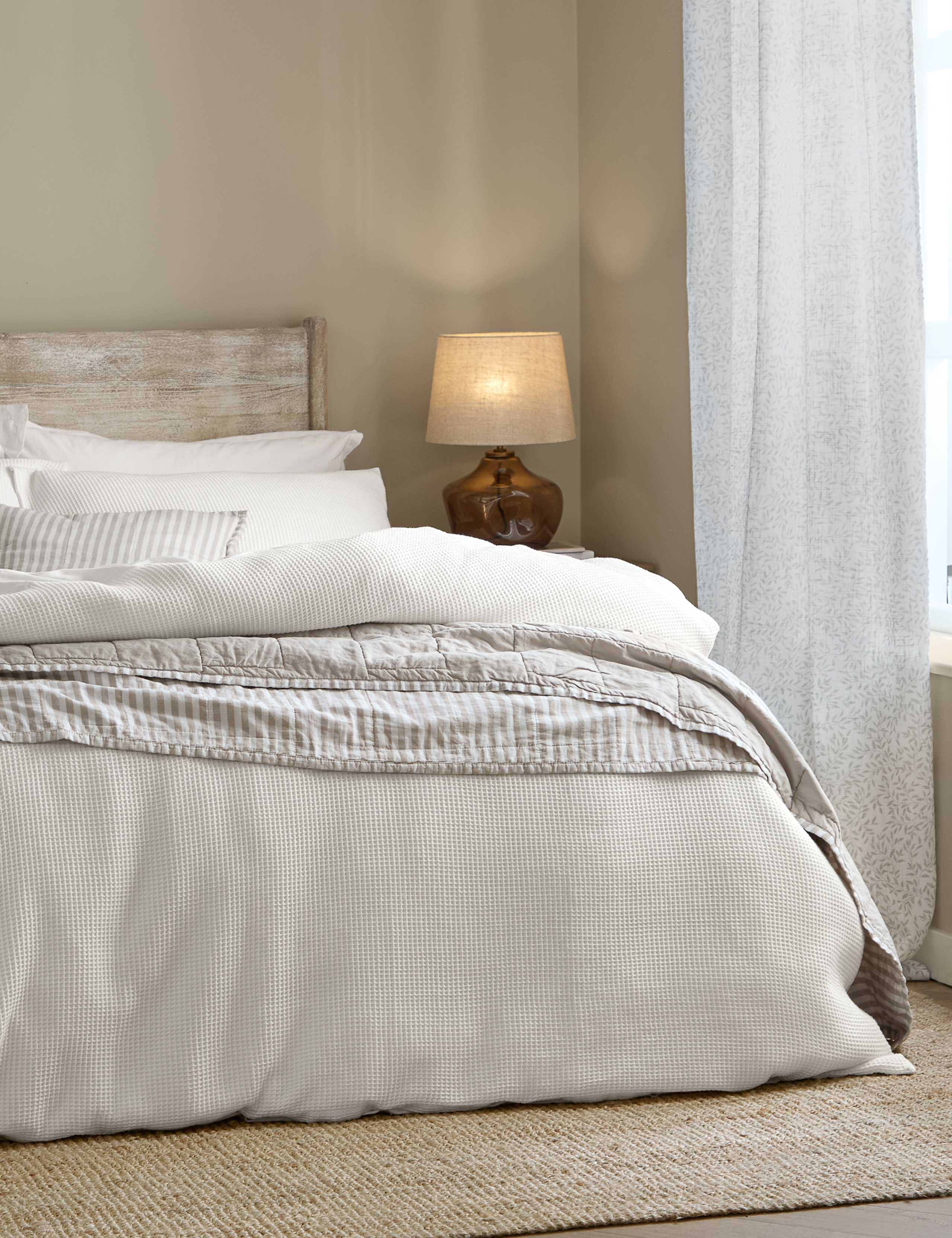 Pure Cotton Percale Hebden Waffle Bedding Set 2 of 3