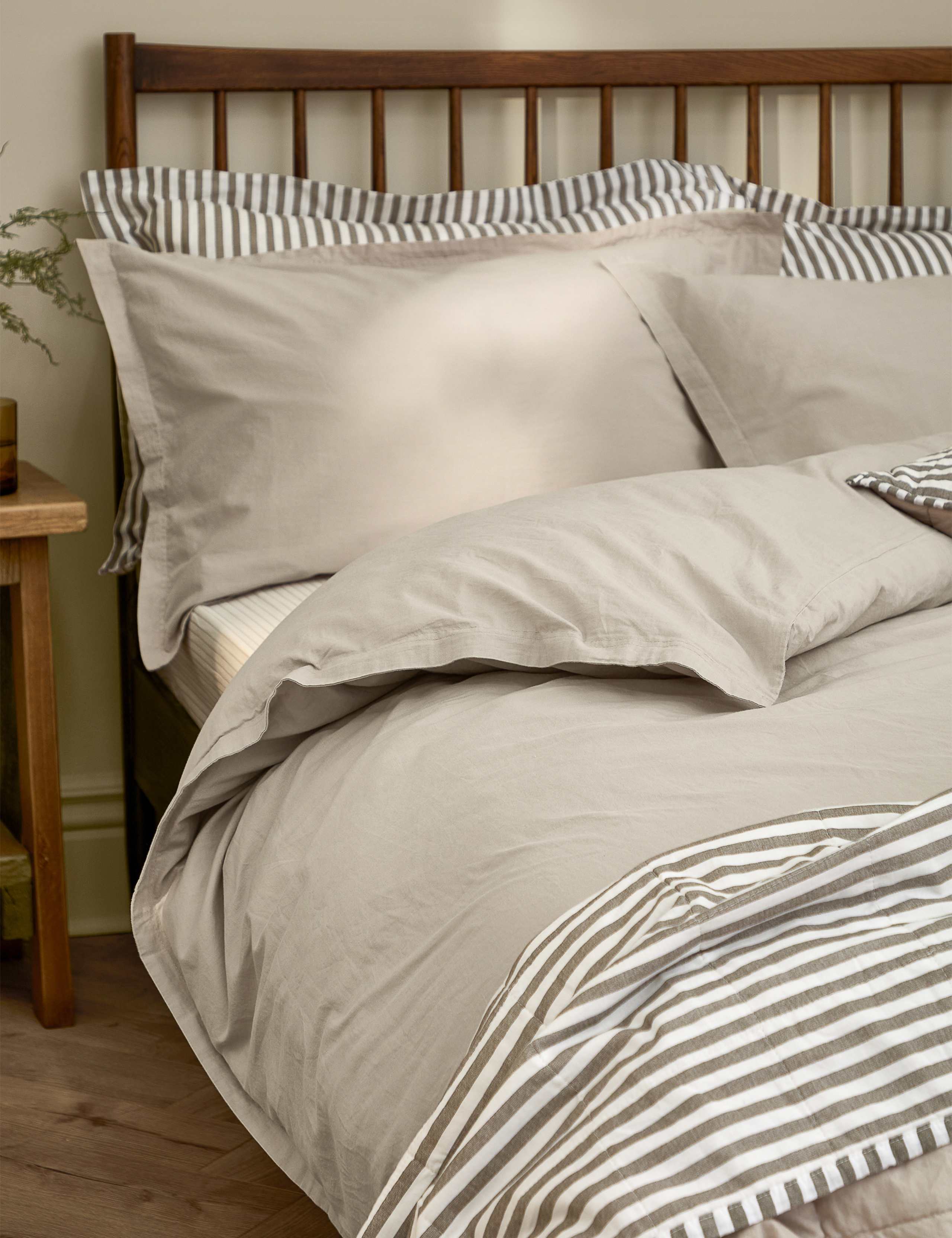 Pure Cotton Percale Hebden Bedding Set 3 of 4