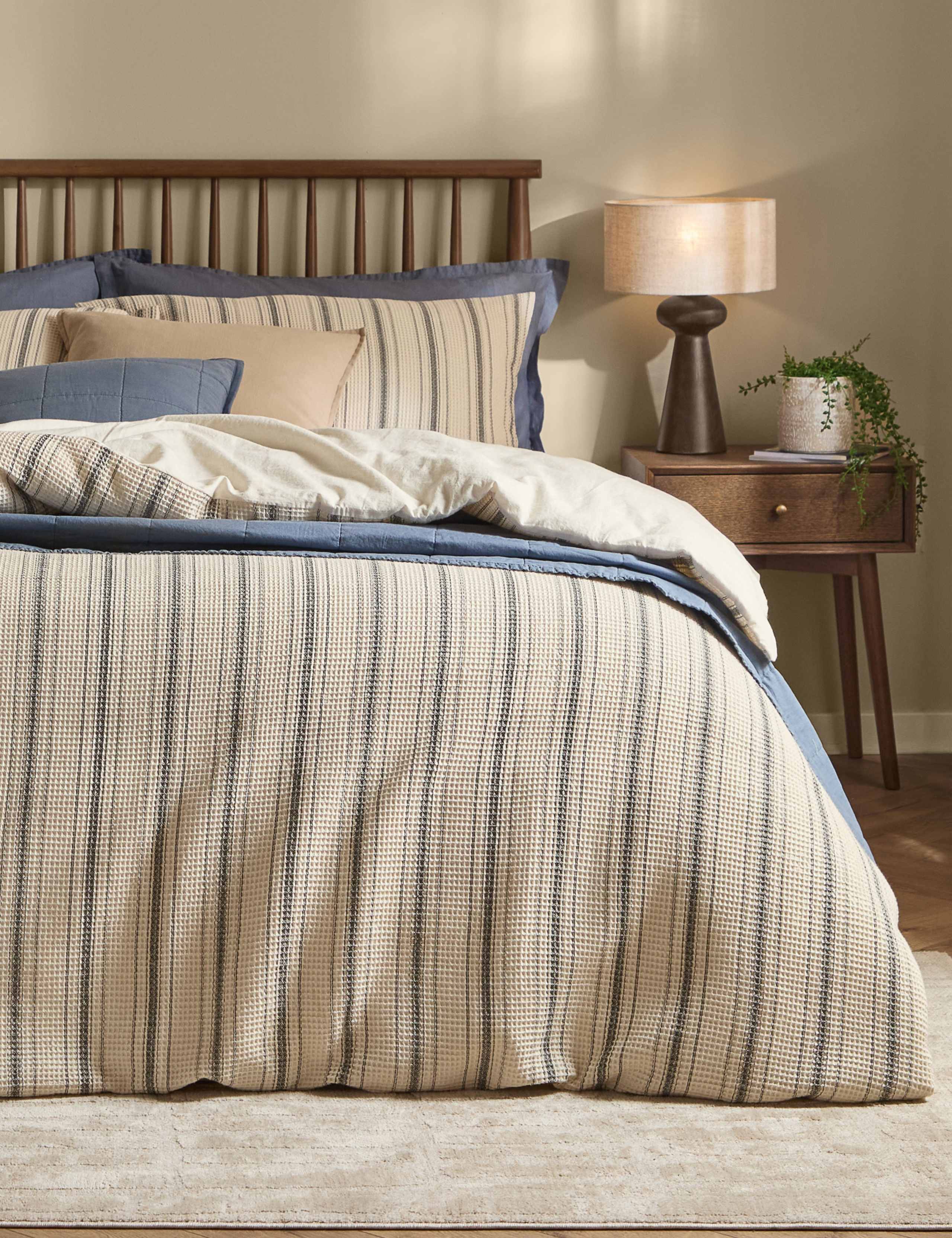 Washed Cotton Selby Waffle Bedding Set 2 of 3