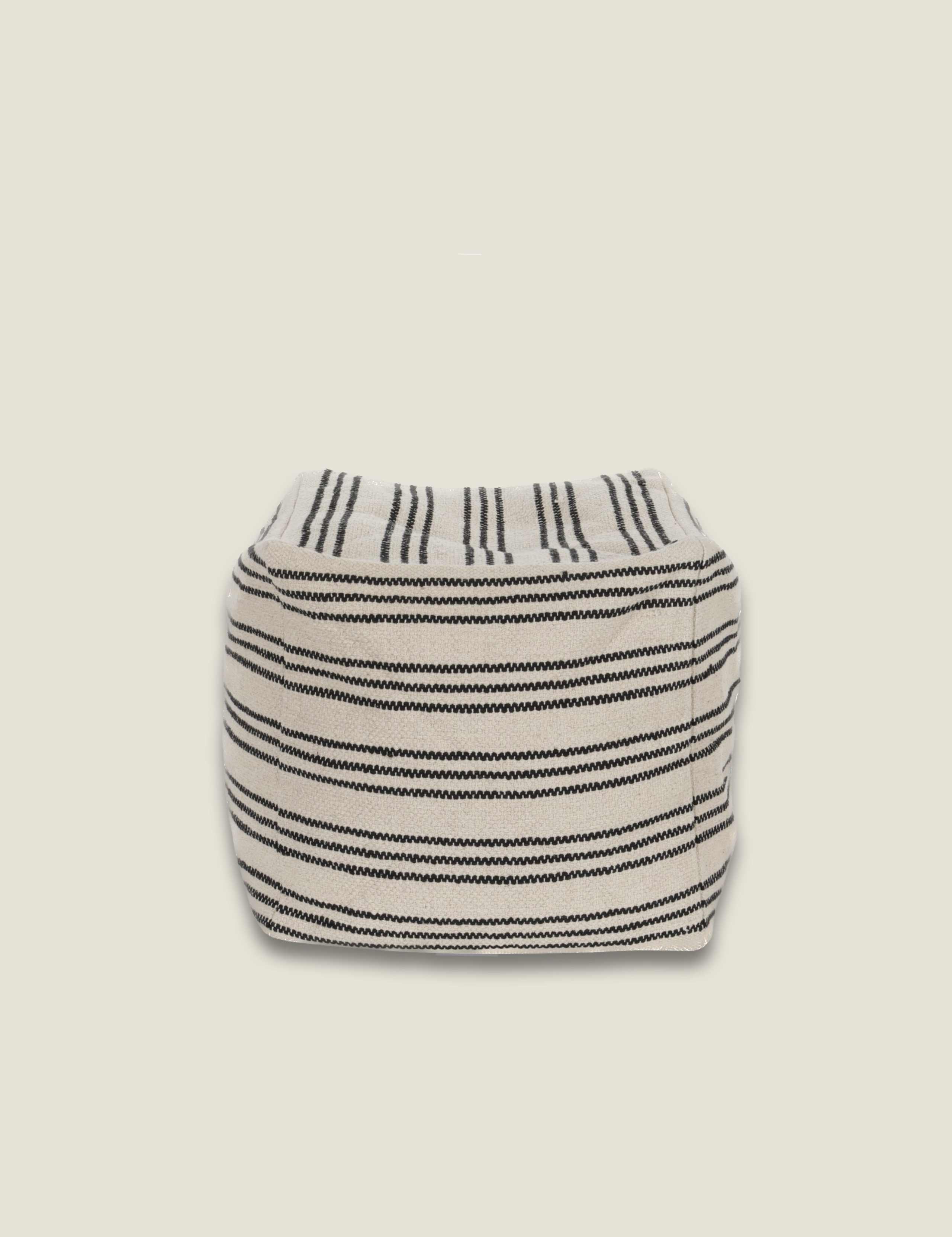 Striped Pouffe 1 of 2